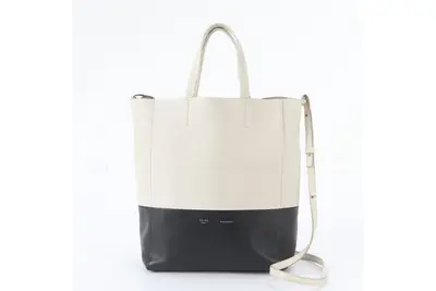 Vertical Cabas Leather 2-Way Shoulder Bag, Crossbody Bag, Handbag, Tote Bag