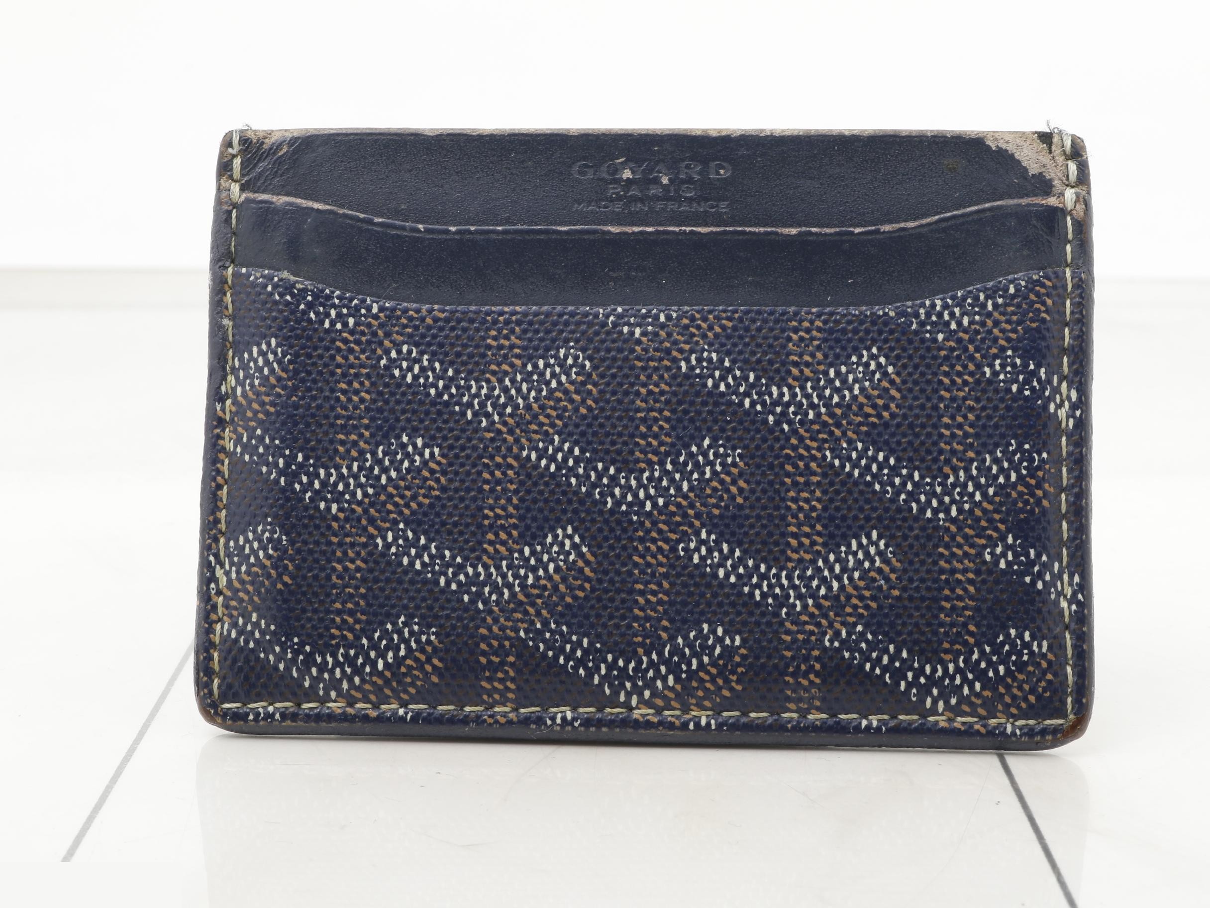 Saint Sulpice Herringbone Card Case STSULPPMLTY Navy — view 2