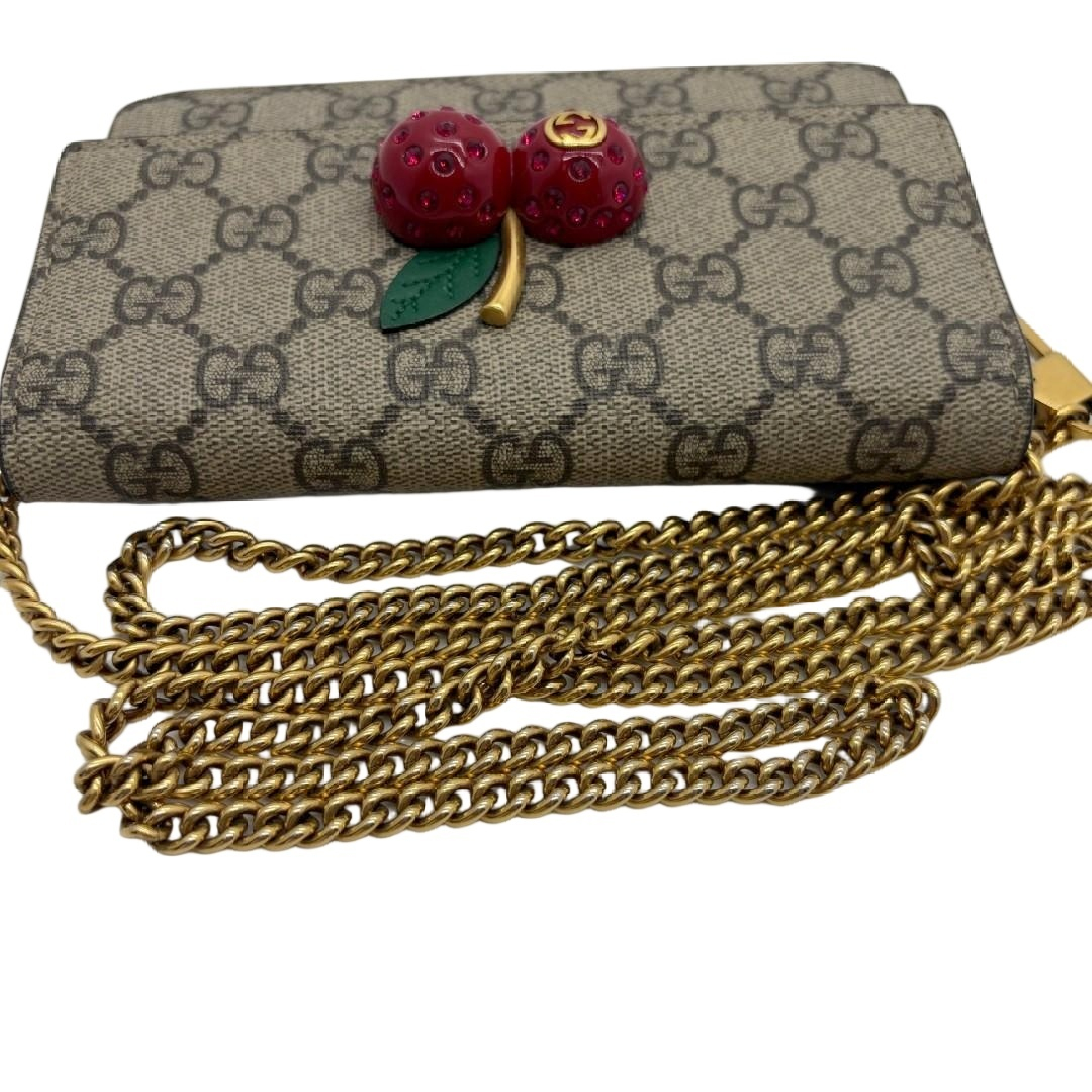 GG Supreme Cherry Chain Wallet Shoulder Bag — view 9