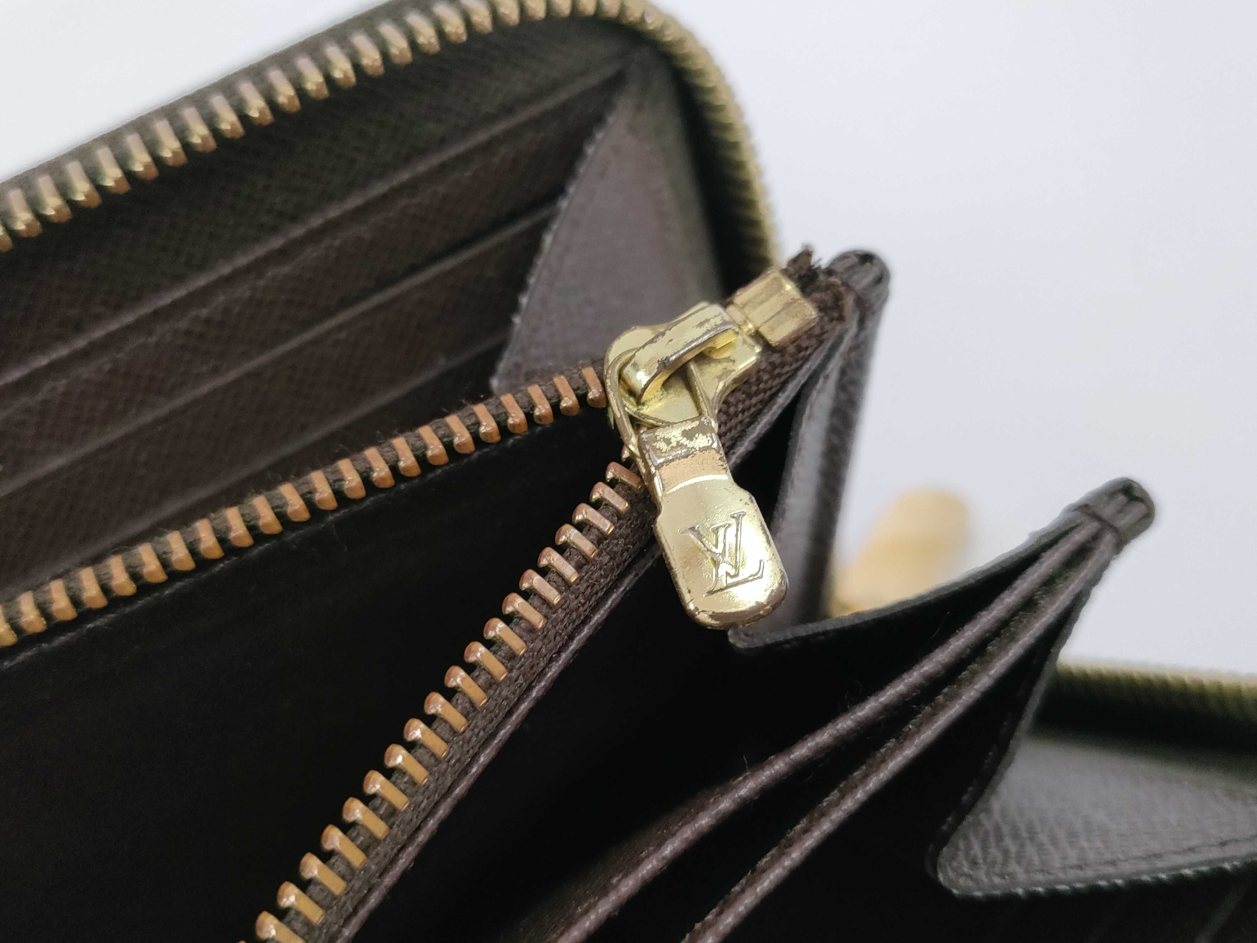 Damier Zippy Wallet, Damier Ebene, with box/dust bag. — view 11