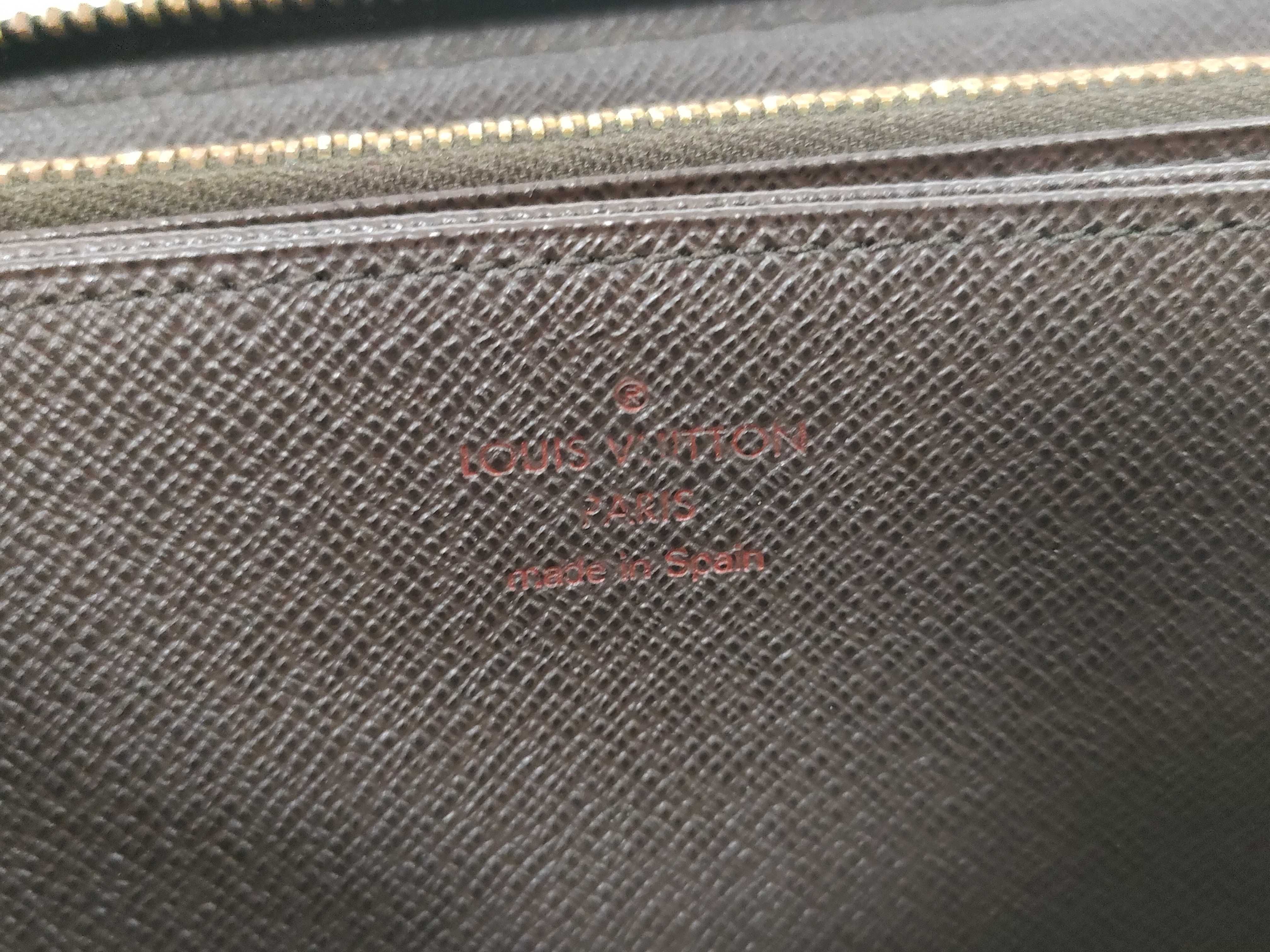 Damier Zippy Wallet, Damier Ebene, with box/dust bag. — view 13