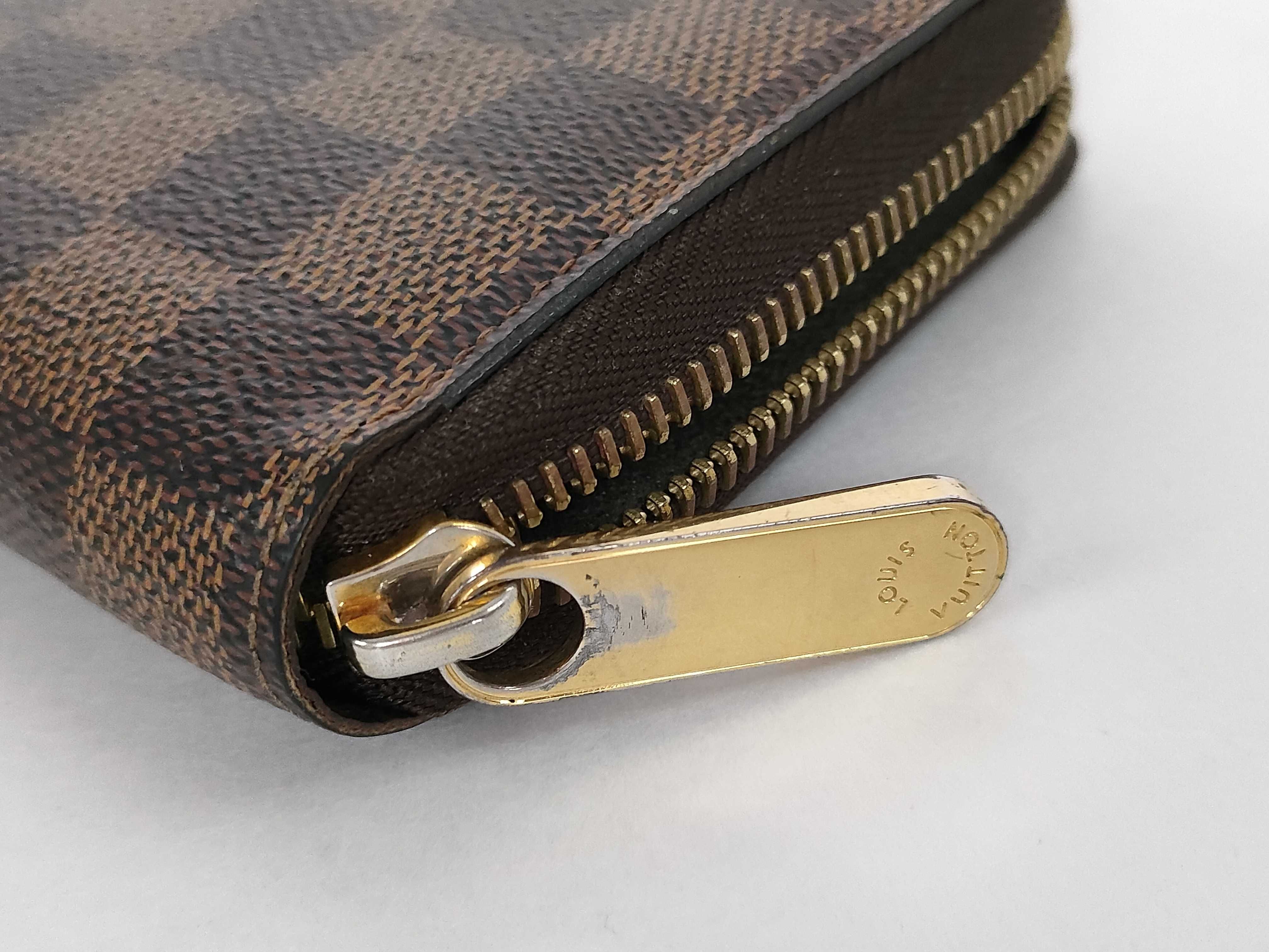 Damier Zippy Wallet, Damier Ebene, with box/dust bag. — view 14