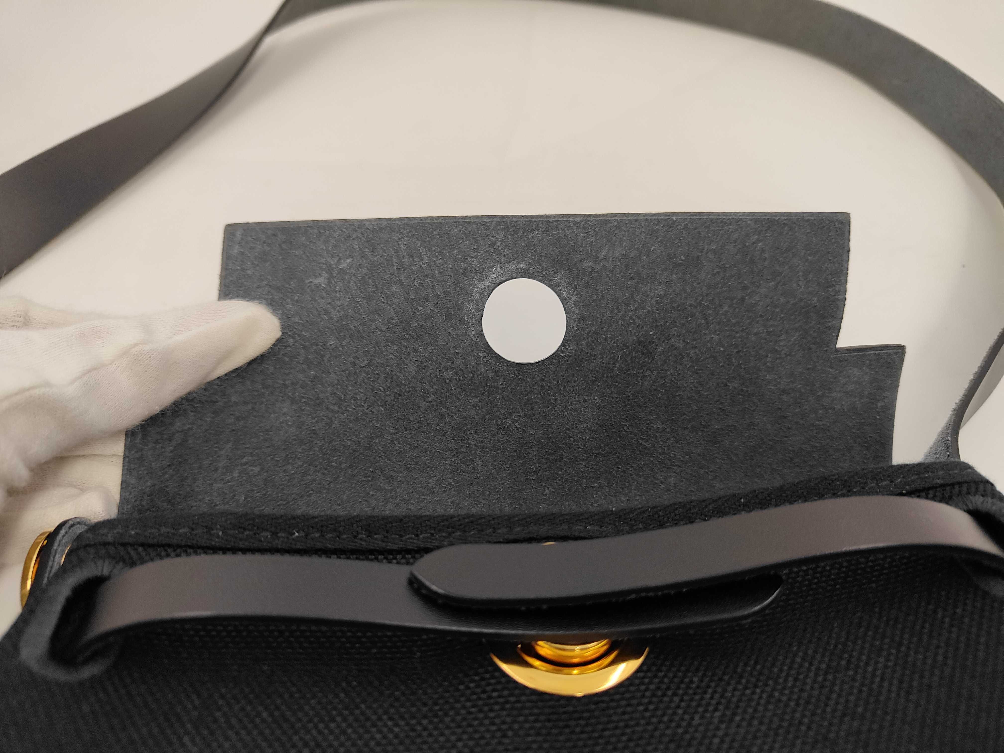 Hermès Herbag Zip 20 Mini Black Gold Hardware G Stamp Shoulder Bag — view 8