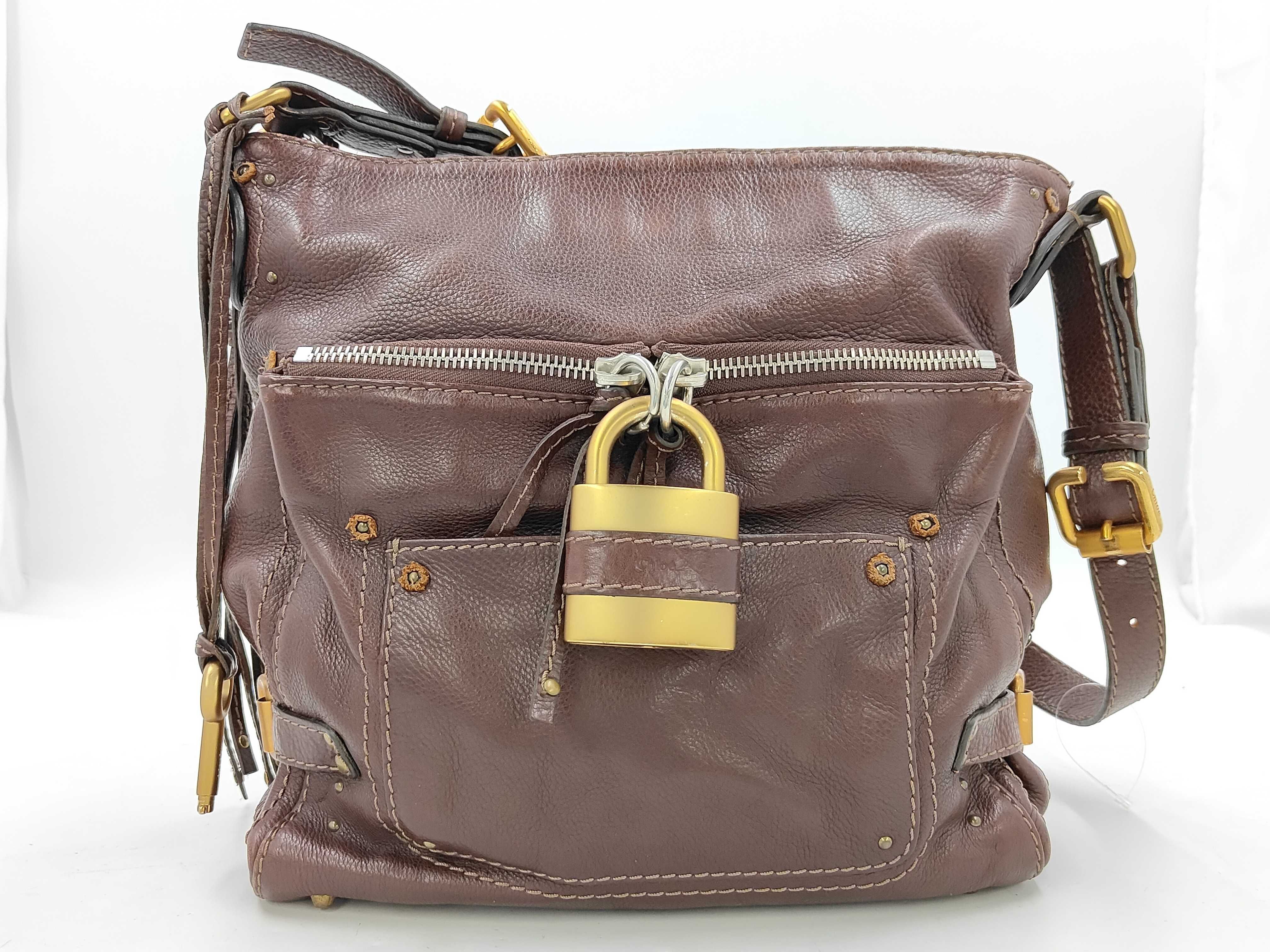 Paddington One-Shoulder Bag, Brown Leather