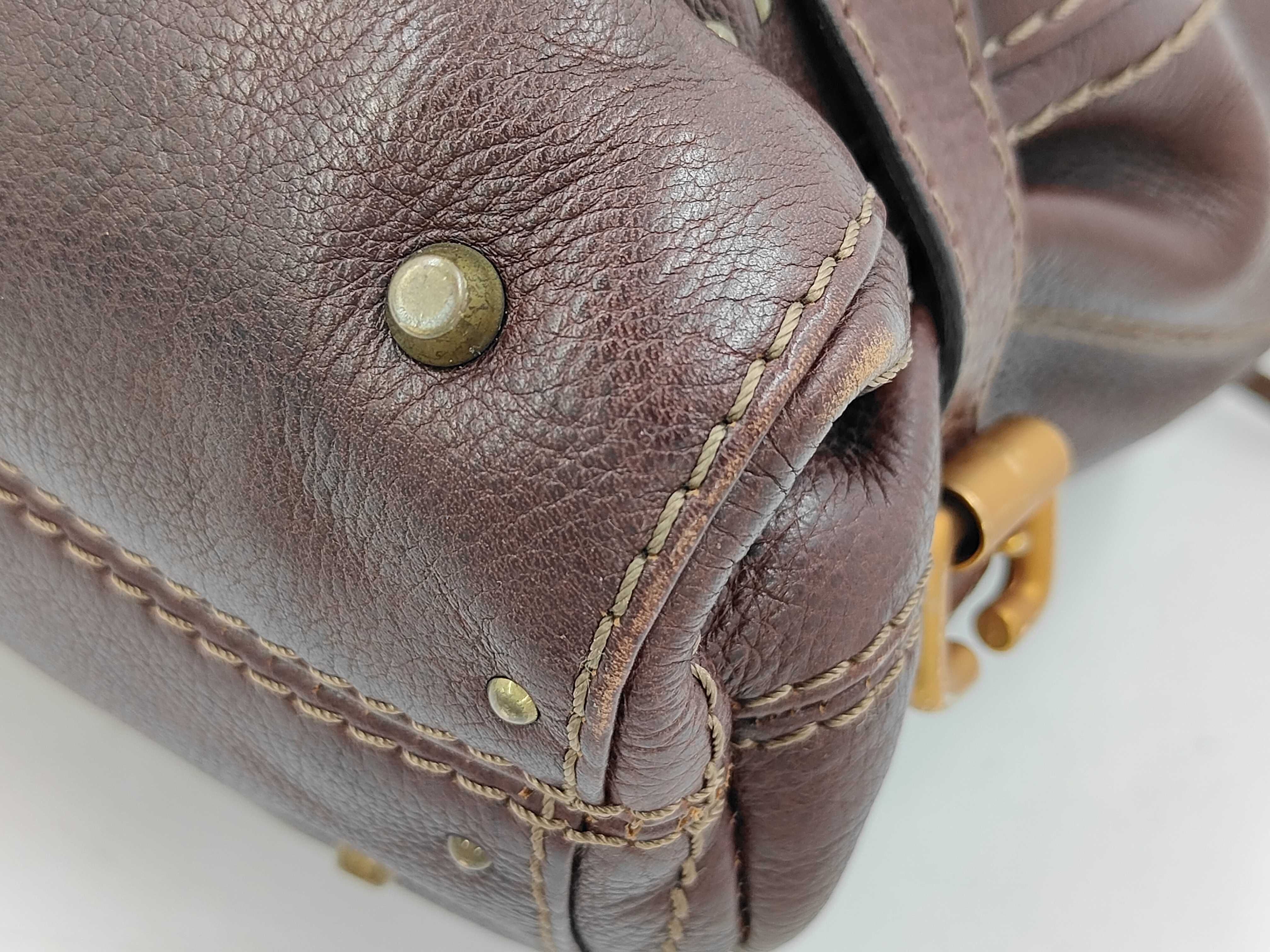 Paddington One-Shoulder Bag, Brown Leather — view 6