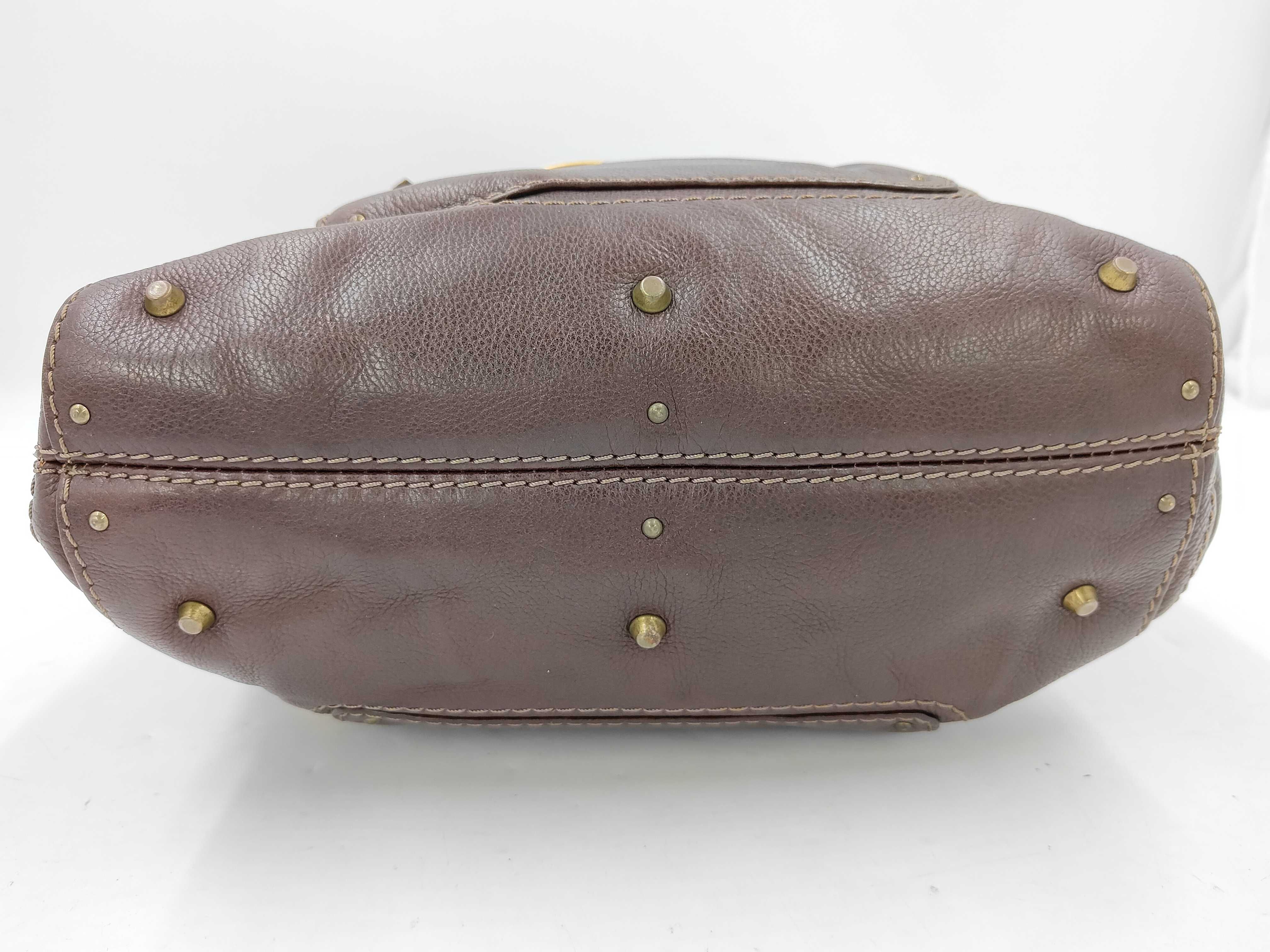 Paddington One-Shoulder Bag, Brown Leather — view 7