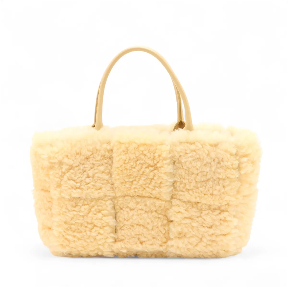 Maxi Intrecciato The Arcotote Boa x Leather Tote Bag Yellow — view 2