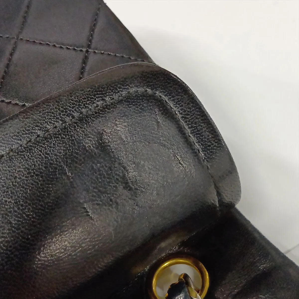 Matelassé 23 Small Lambskin Double Flap Double Chain Bag, Black with Gold Hardware, 0451222, Serial Number 0-series, A01113 — view 15
