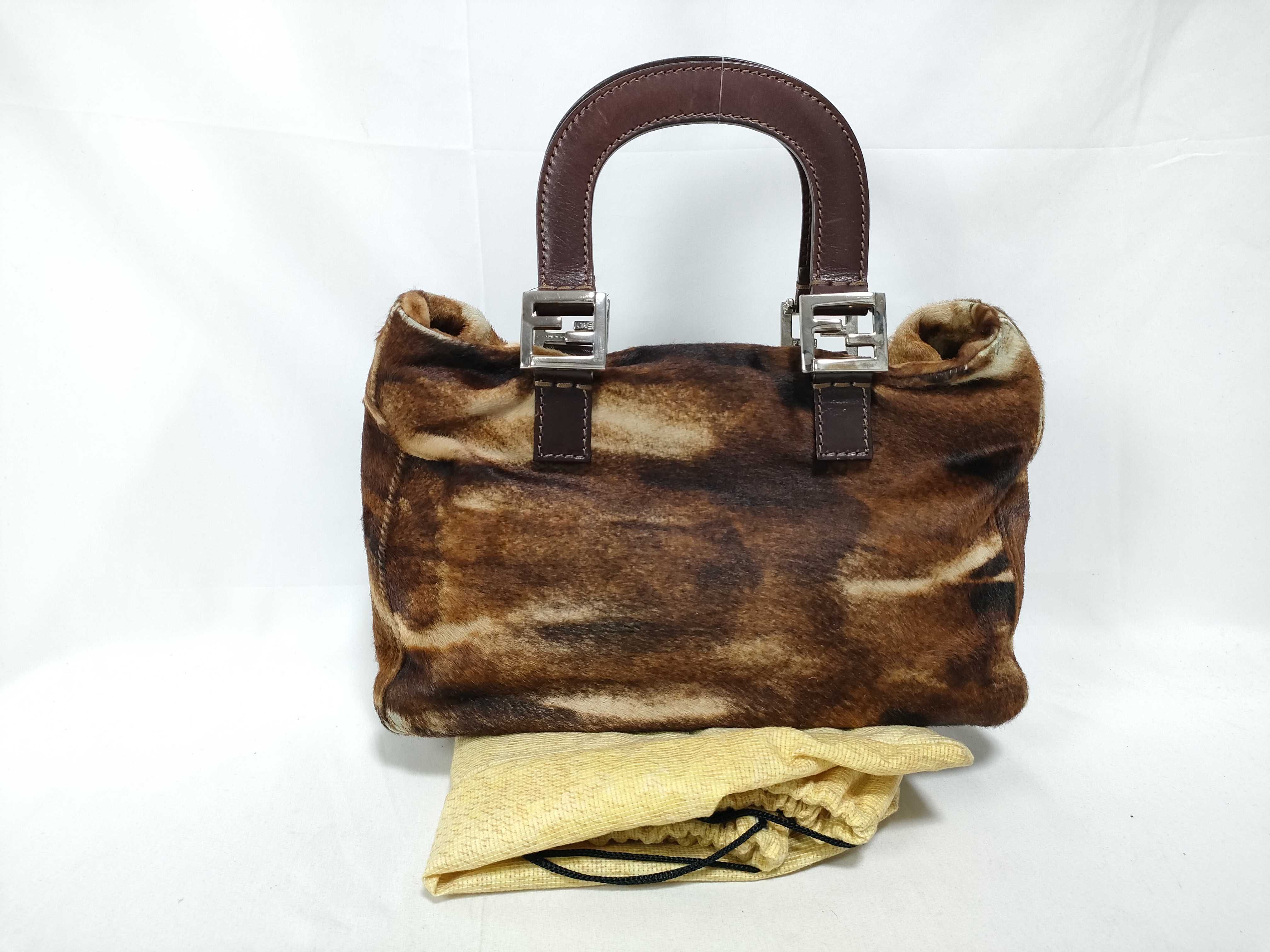 Calf Hair Handbag with FF Hardware