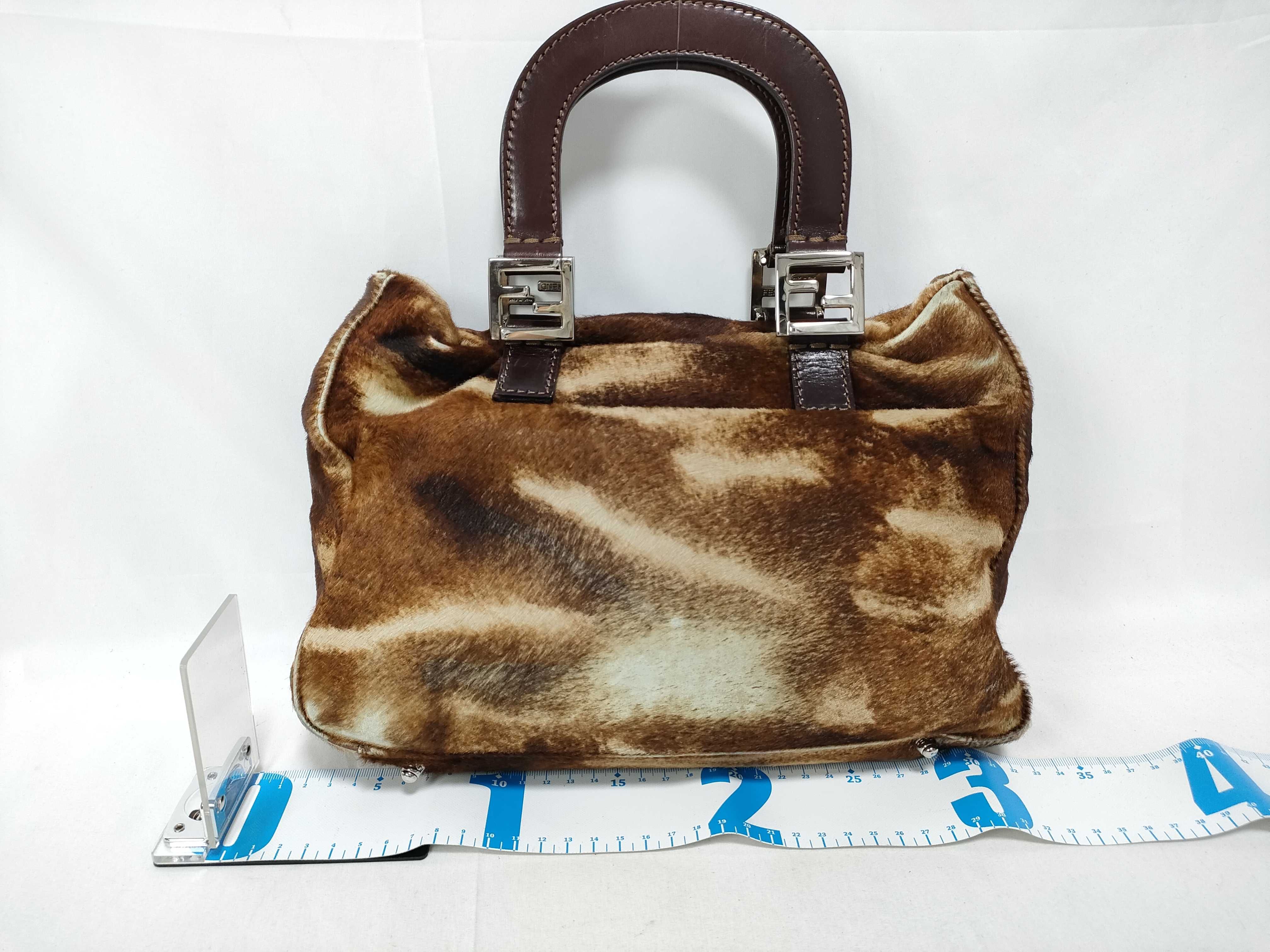 Calf Hair Handbag with FF Hardware — view 2