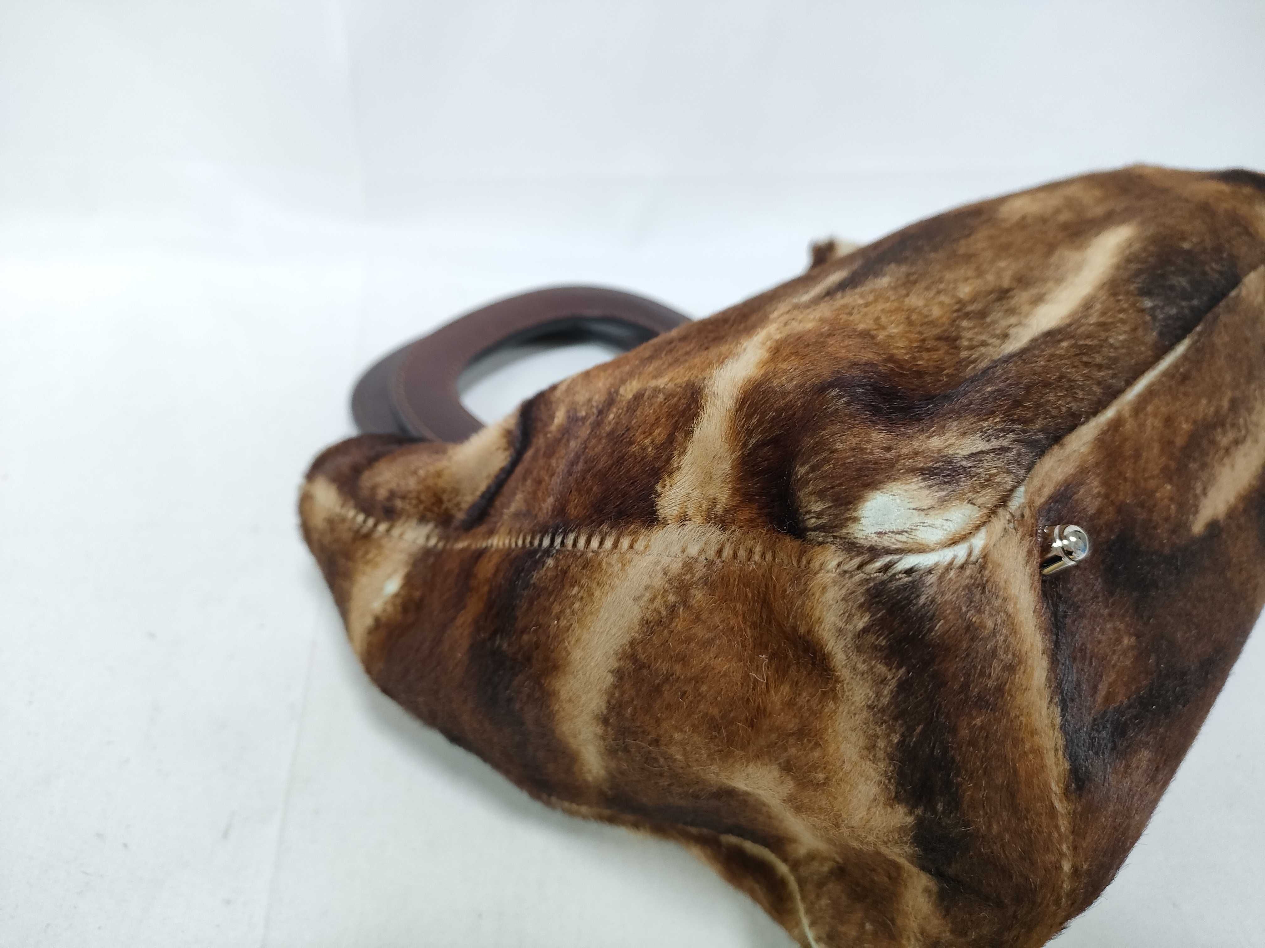 Calf Hair Handbag with FF Hardware — view 6
