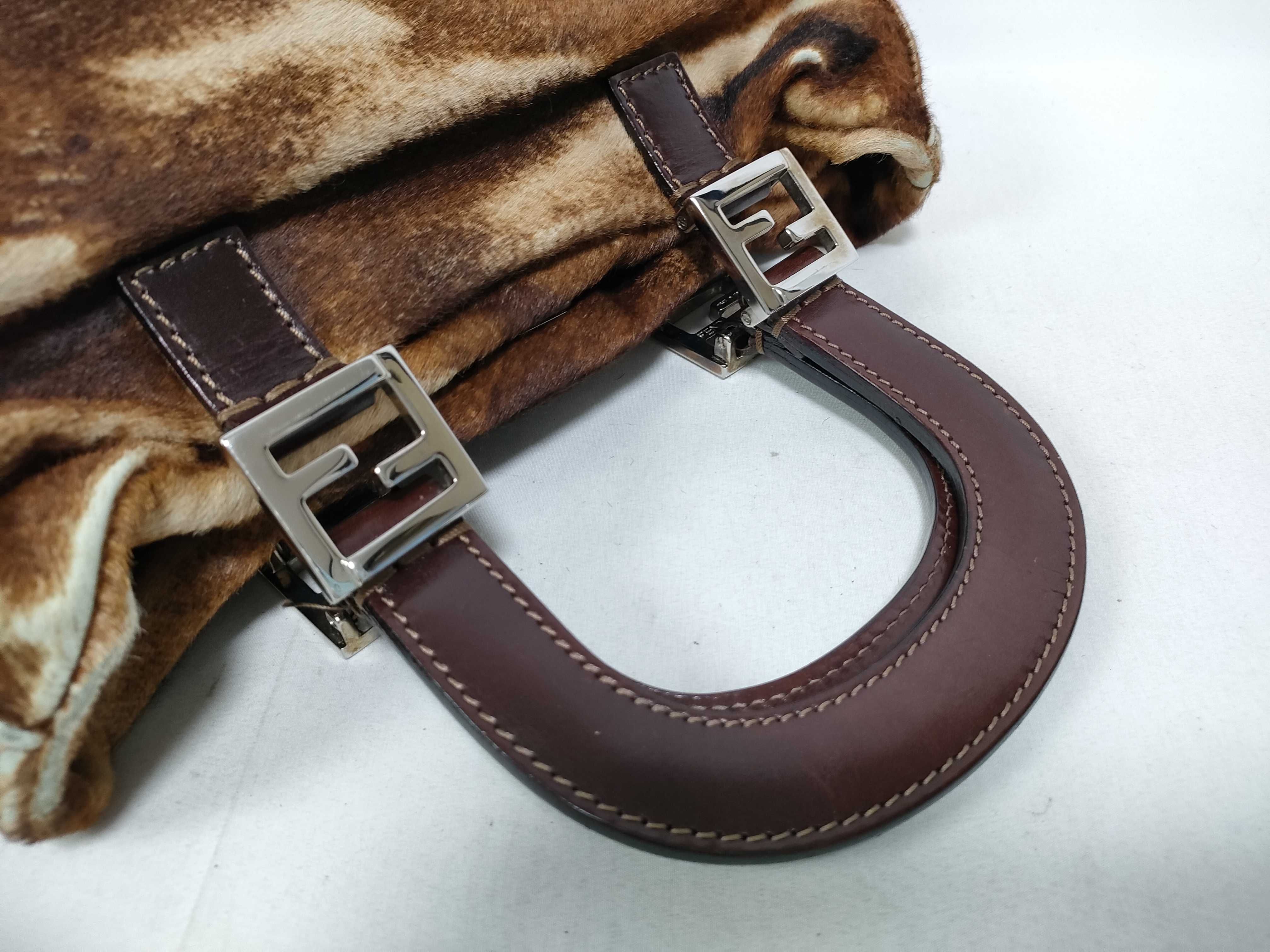 Calf Hair Handbag with FF Hardware — view 10
