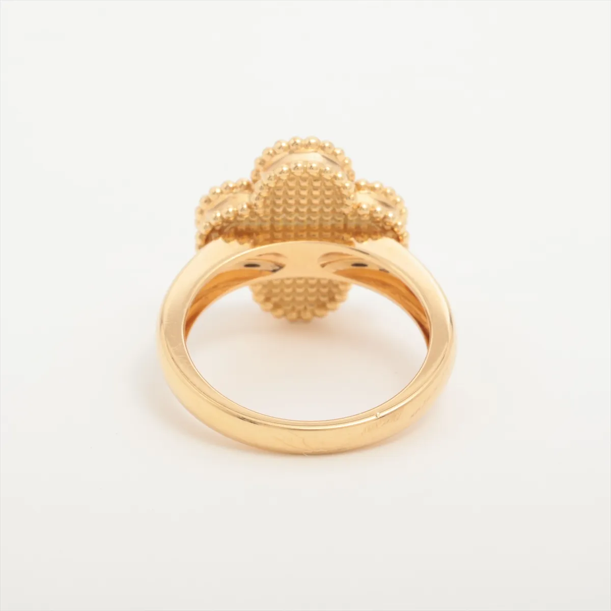 Vintage Alhambra Guilloché Ring, 750 (Yellow Gold), 8.0g, Size 51, JO891626. Features: dents, metal wear, — view 2