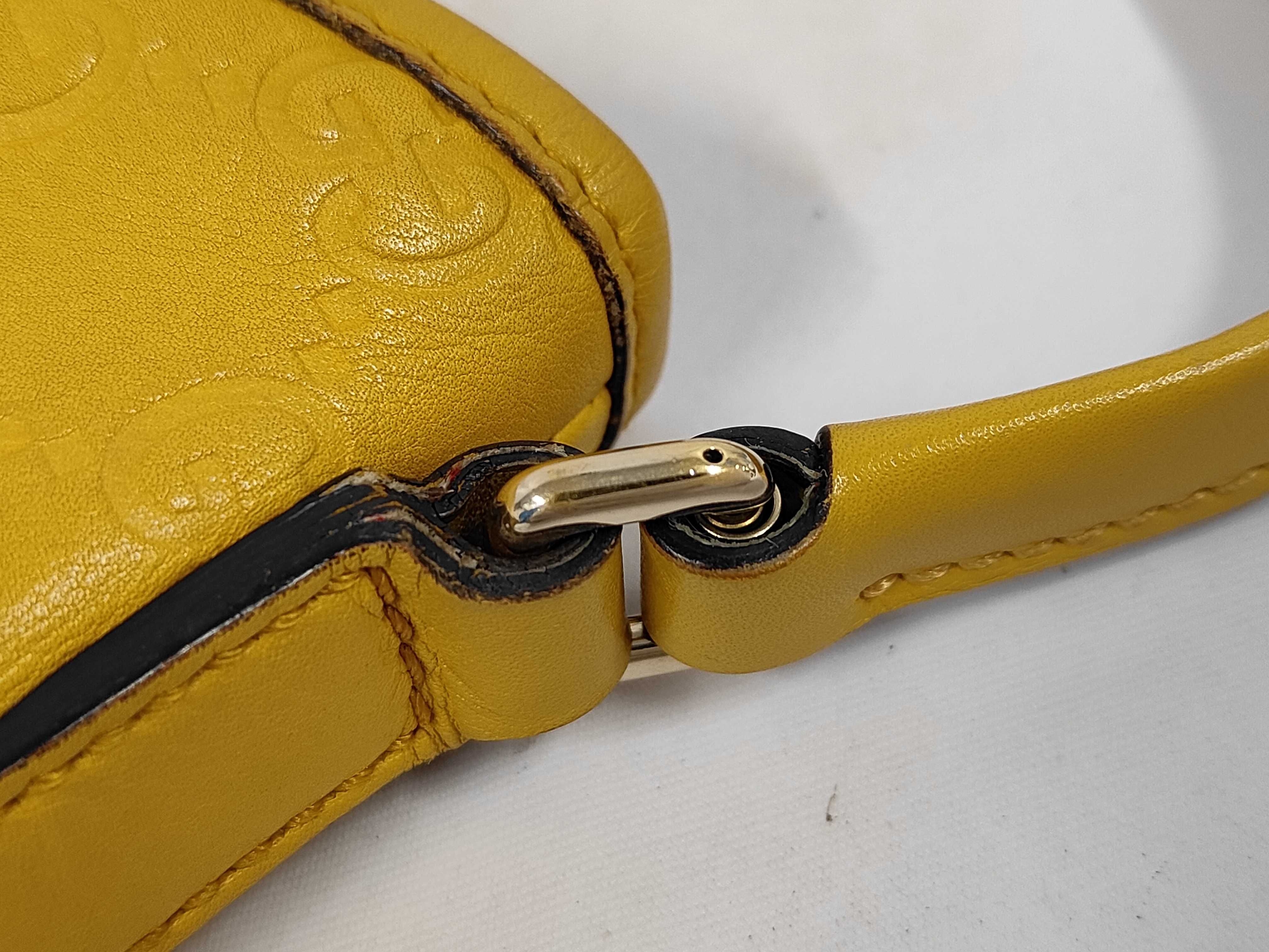 Yellow Leather GG Monogram Double G Shoulder Bag — view 4