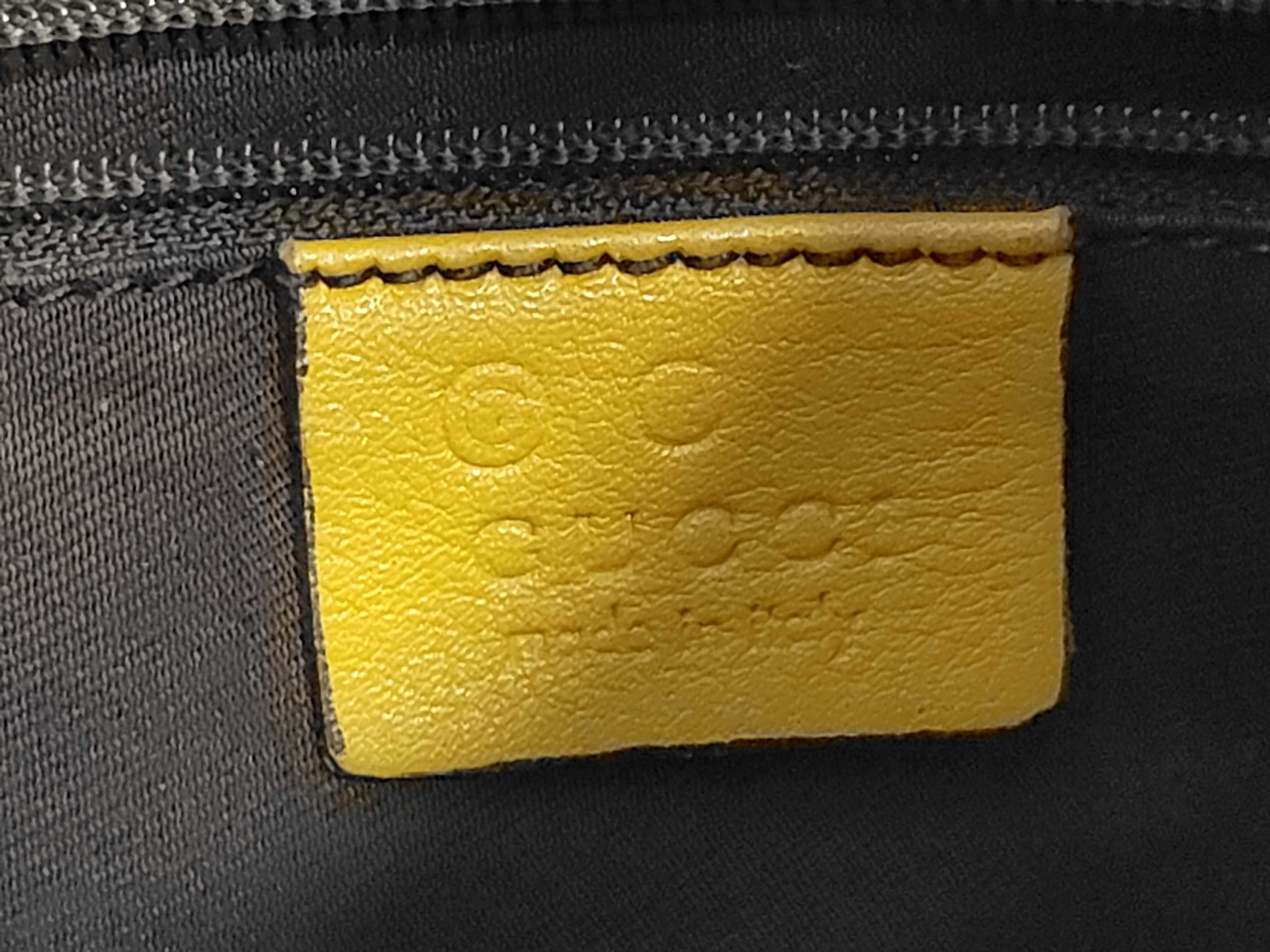 Yellow Leather GG Monogram Double G Shoulder Bag — view 8