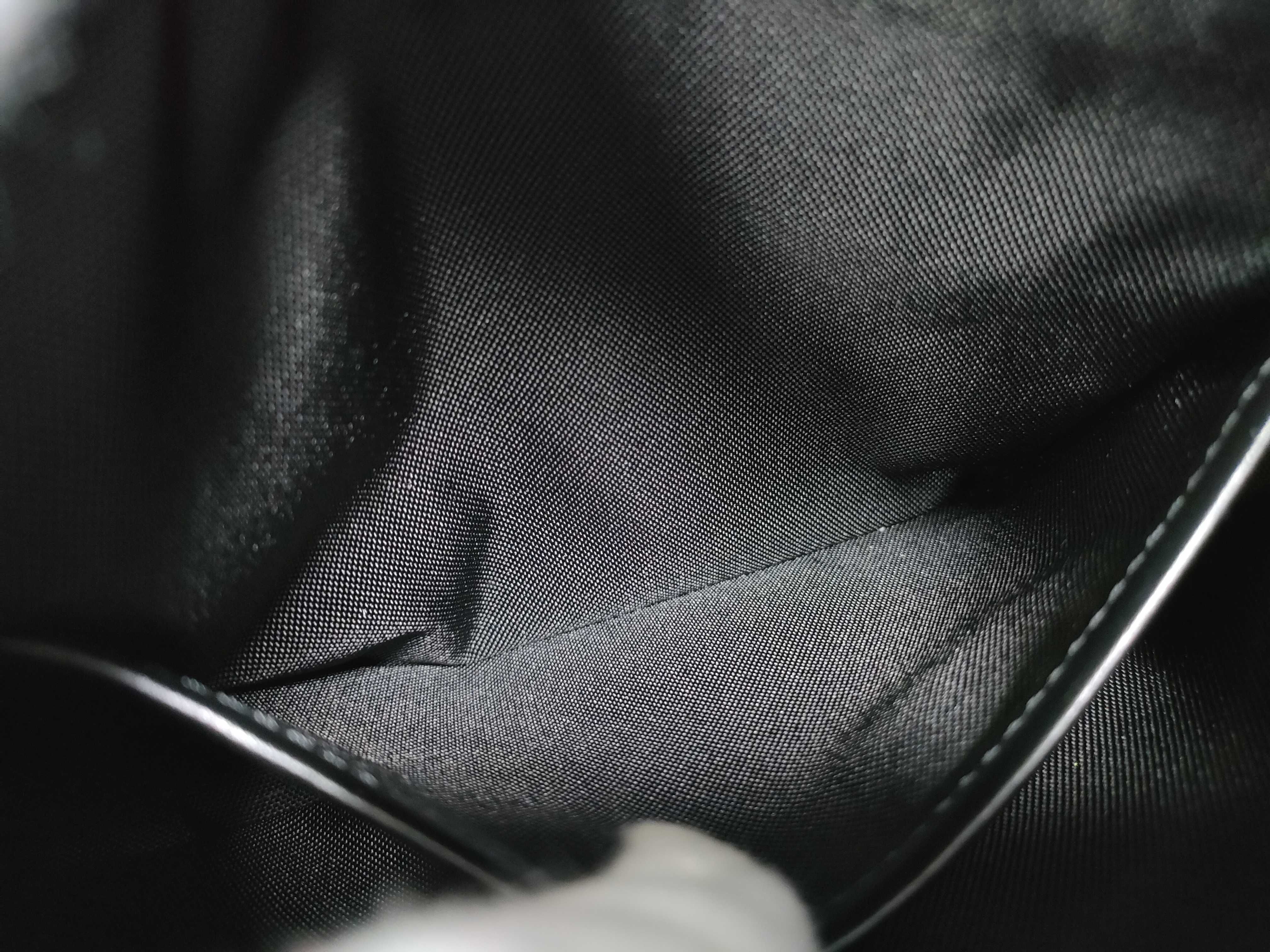 Homme Trekking Belt Bag, Nylon x Leather Body Bag, Black Waist Bag — view 13