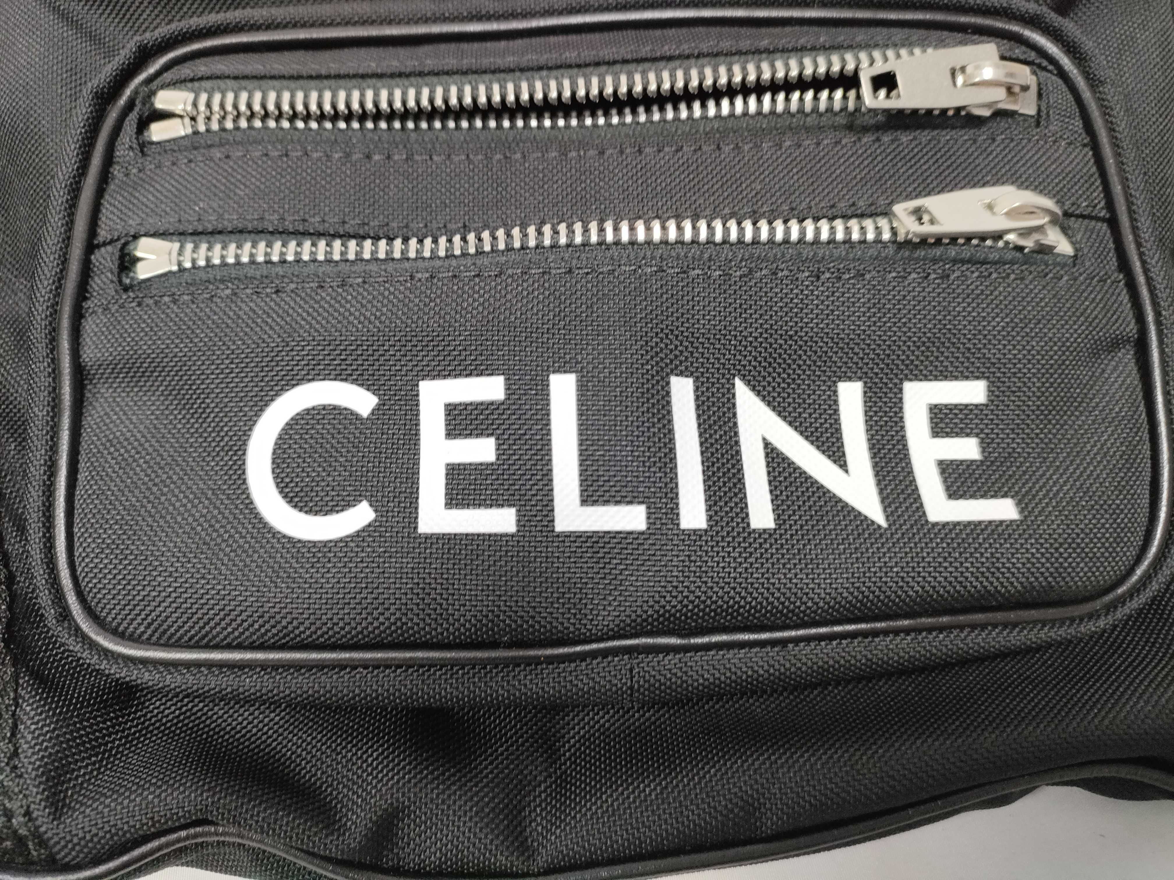 Homme Trekking Belt Bag, Nylon x Leather Body Bag, Black Waist Bag — view 14
