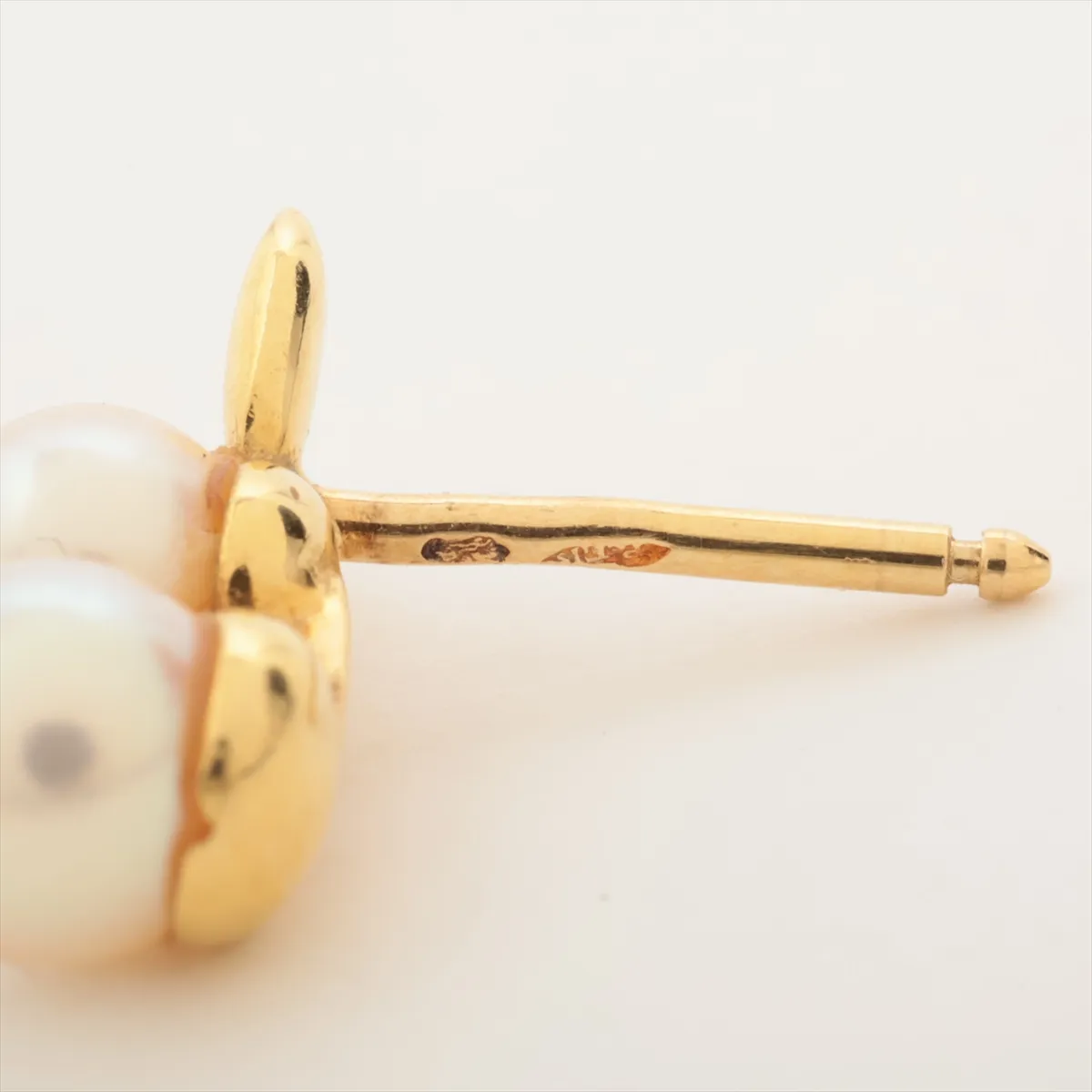 Lapin Earrings 750(YG) 3.3g Approx. 4.5-5.5mm B3403P61 750(YG) x Gold unknown (Hallmark) No engraving on body Catch distortion — view 6