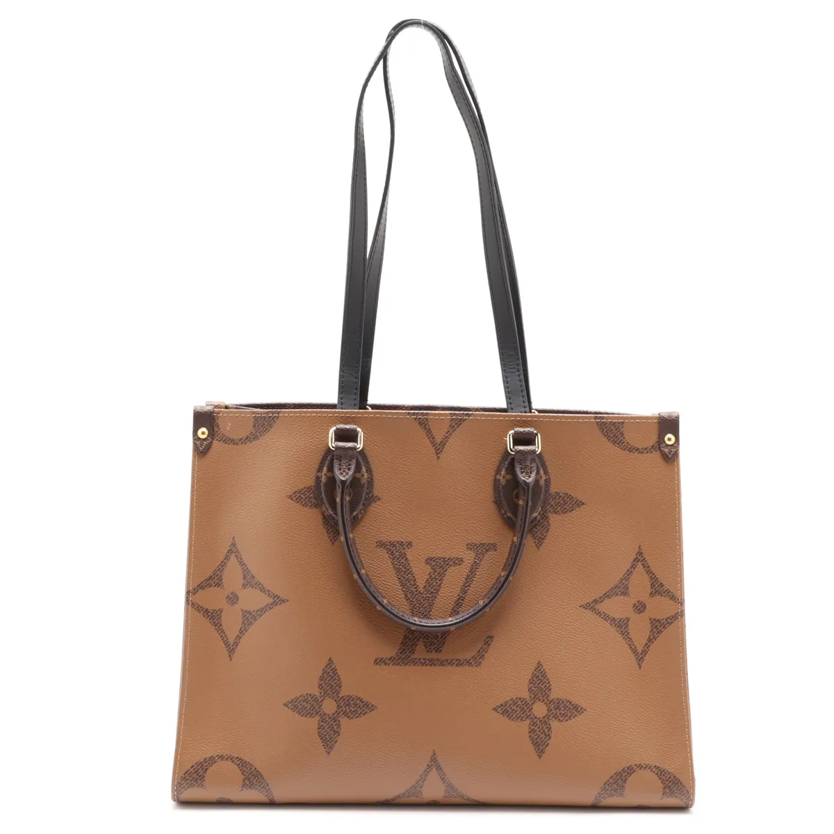 Giant Monogram Reverse OnTheGo MM M45321 SD5210 Brown, pull tab detached, RFID detected. — view 2