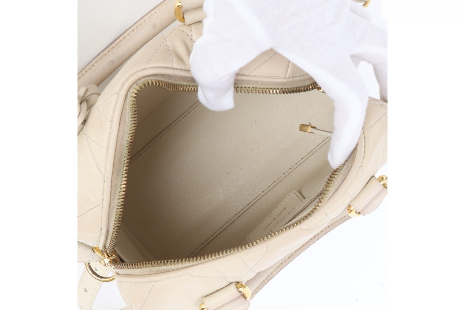 Cannage Groove 20 Leather 2-Way Shoulder Bag Mini Boston — view 8