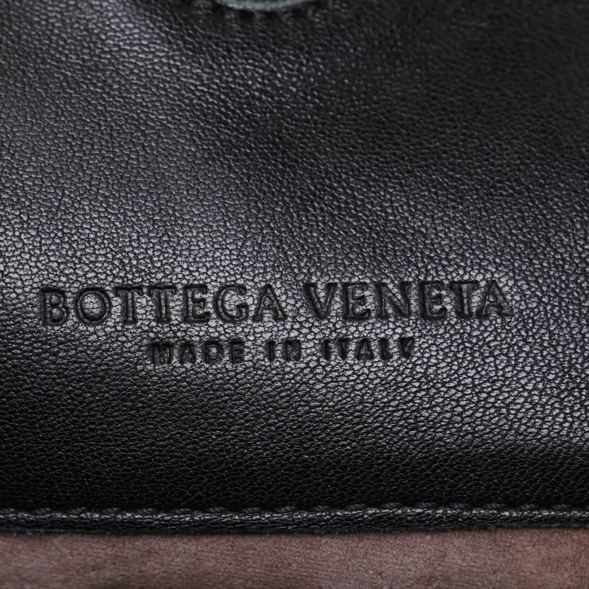 Intrecciato Campana Leather Tote Bag, Black, with Mirror — view 8