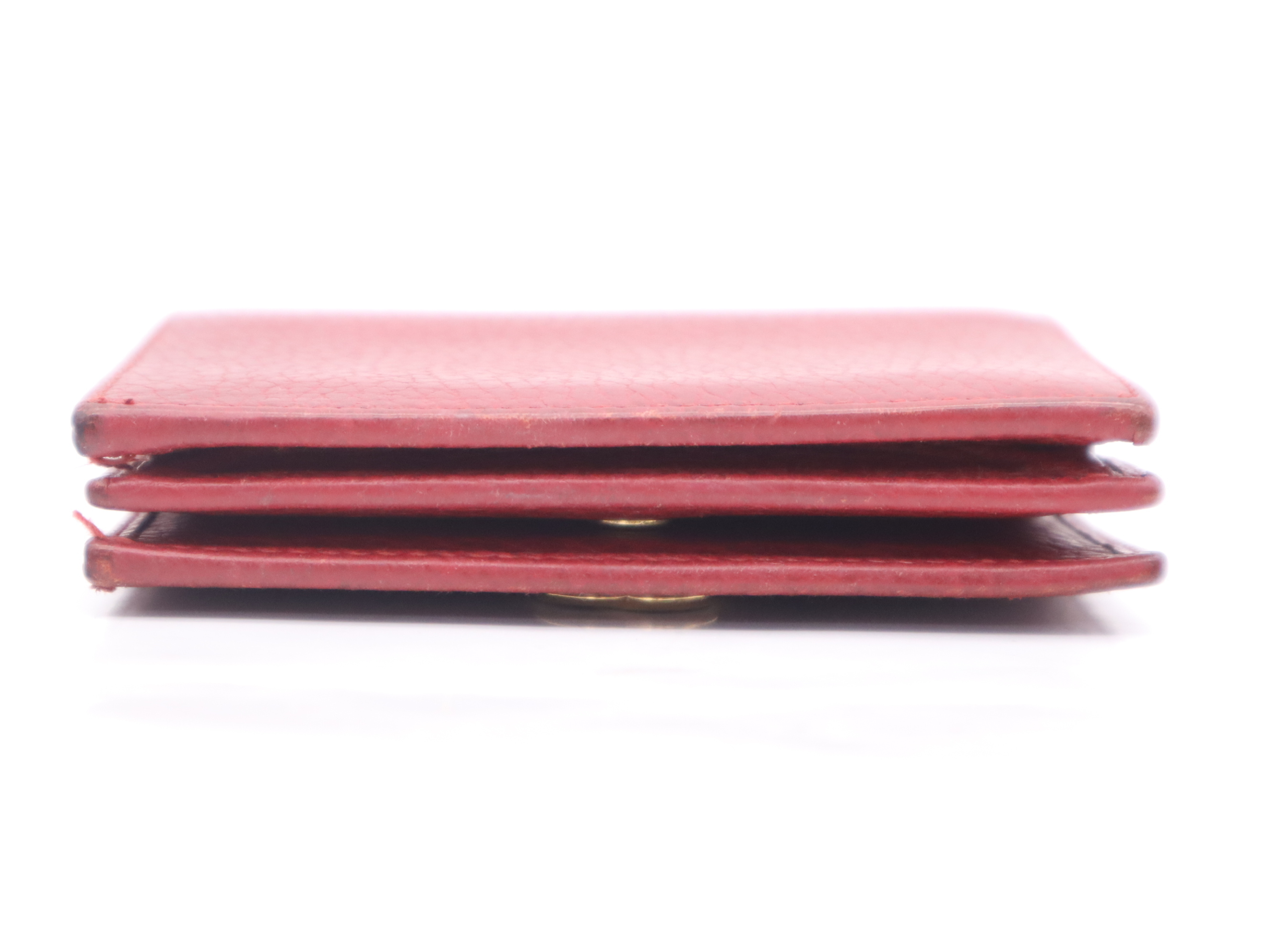 456126 Leather GG Marmont Bi-fold Wallet, Red, Gold Hardware — view 4