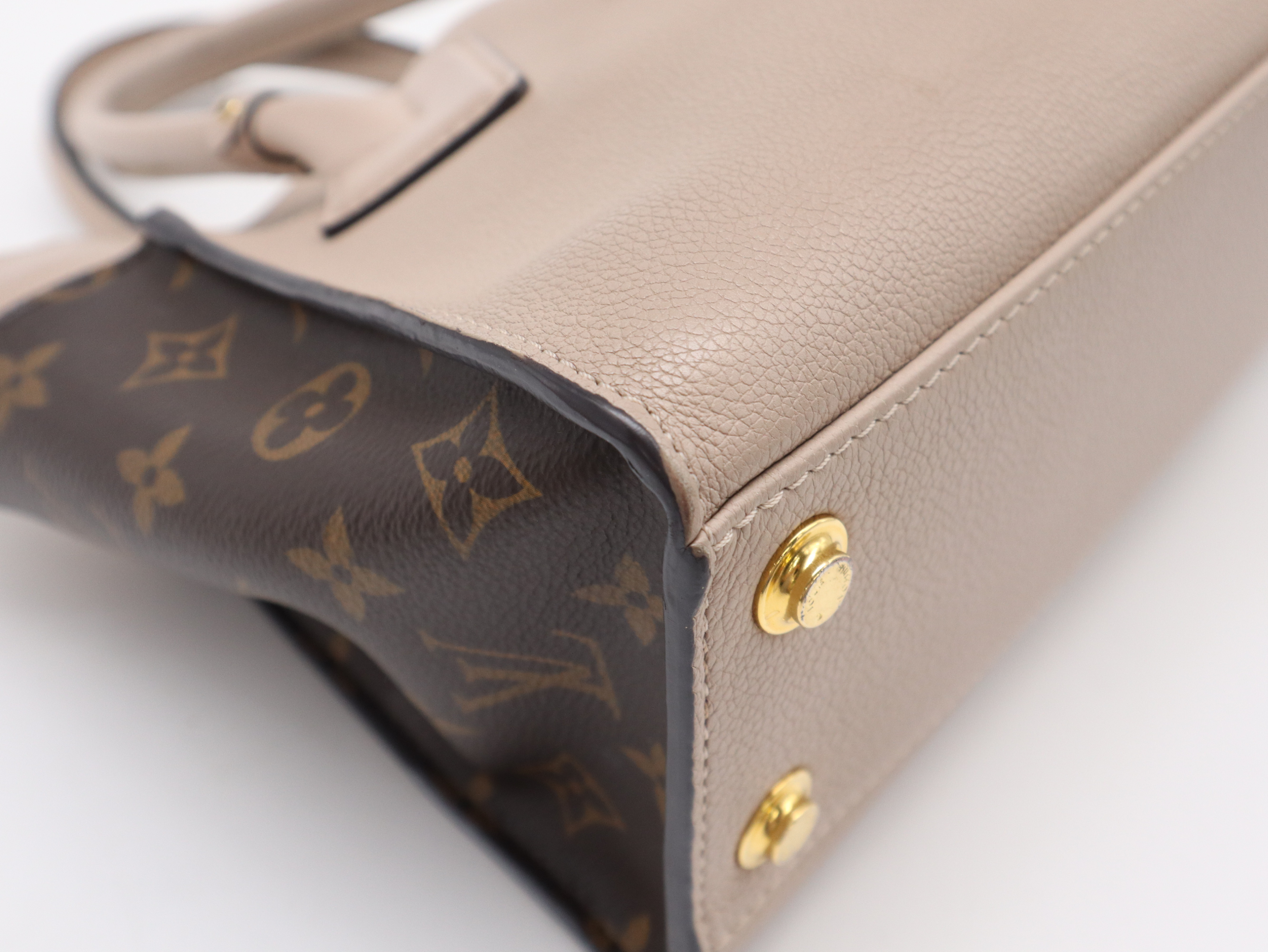 M57729 Calf Leather On My Side PM Greige Shoulder Bag with Shoulder Strap — view 10