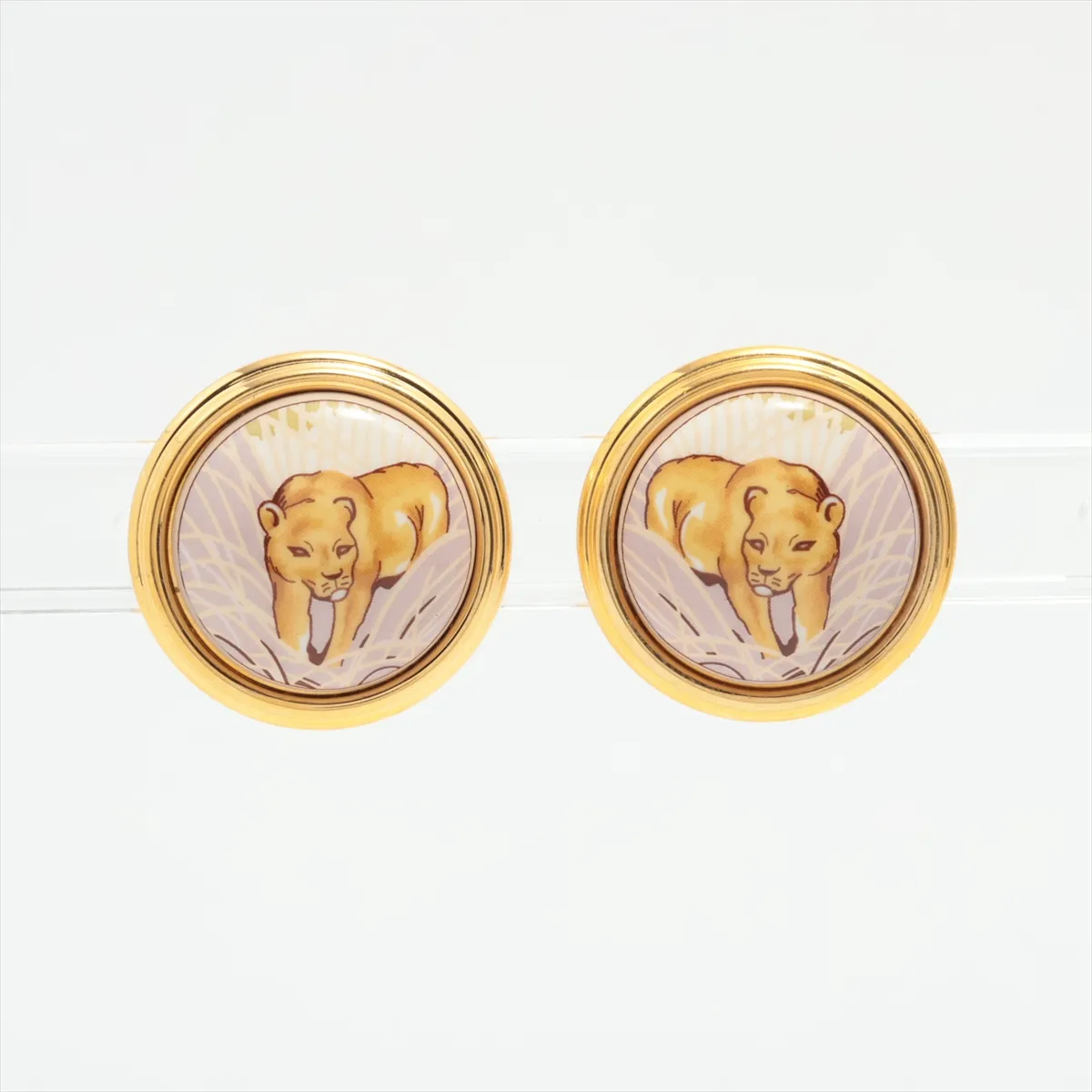 Enamel Earrings (for both ears) GP Gold