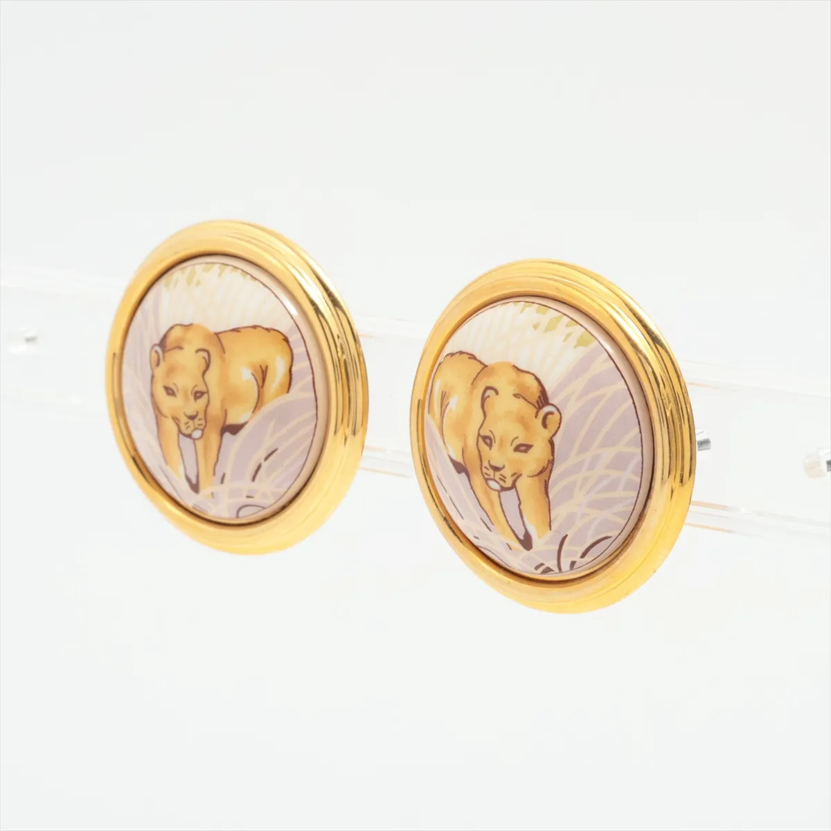 Enamel Earrings (for both ears) GP Gold — view 3