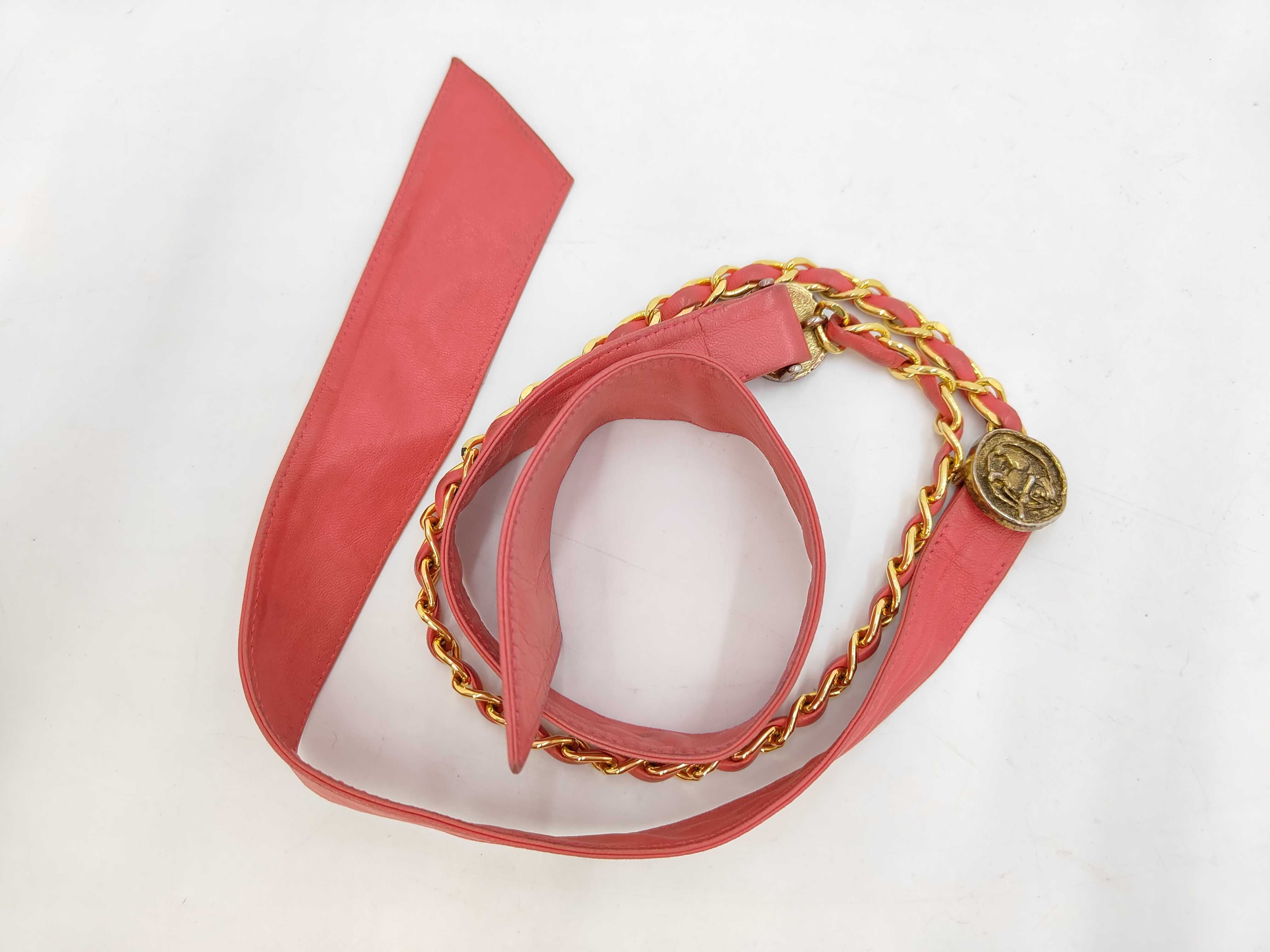 Belt, Chanel 26/65 Coin Chain Belt, Pink Belt — view 2