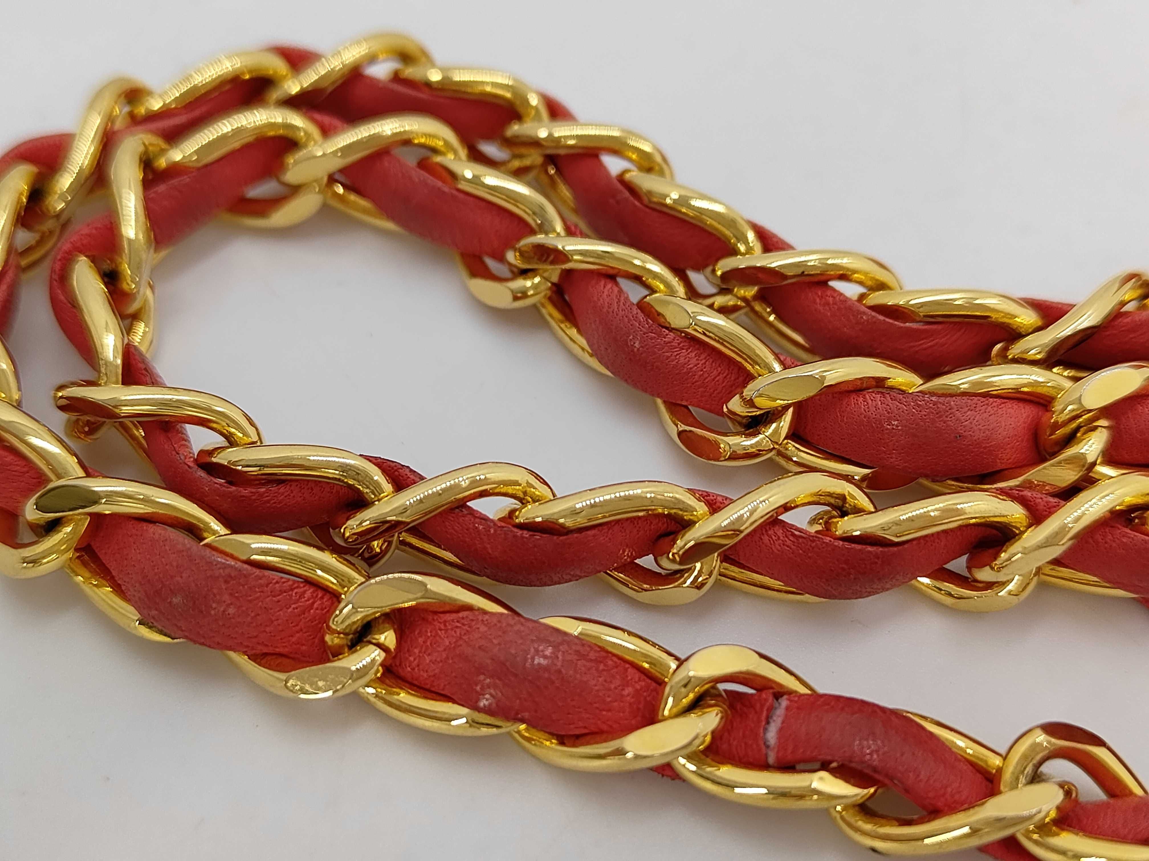 Belt, Chanel 26/65 Coin Chain Belt, Pink Belt — view 4