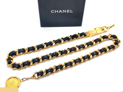 Coco Mark Leather Chain Belt, Chain approx. 85cm