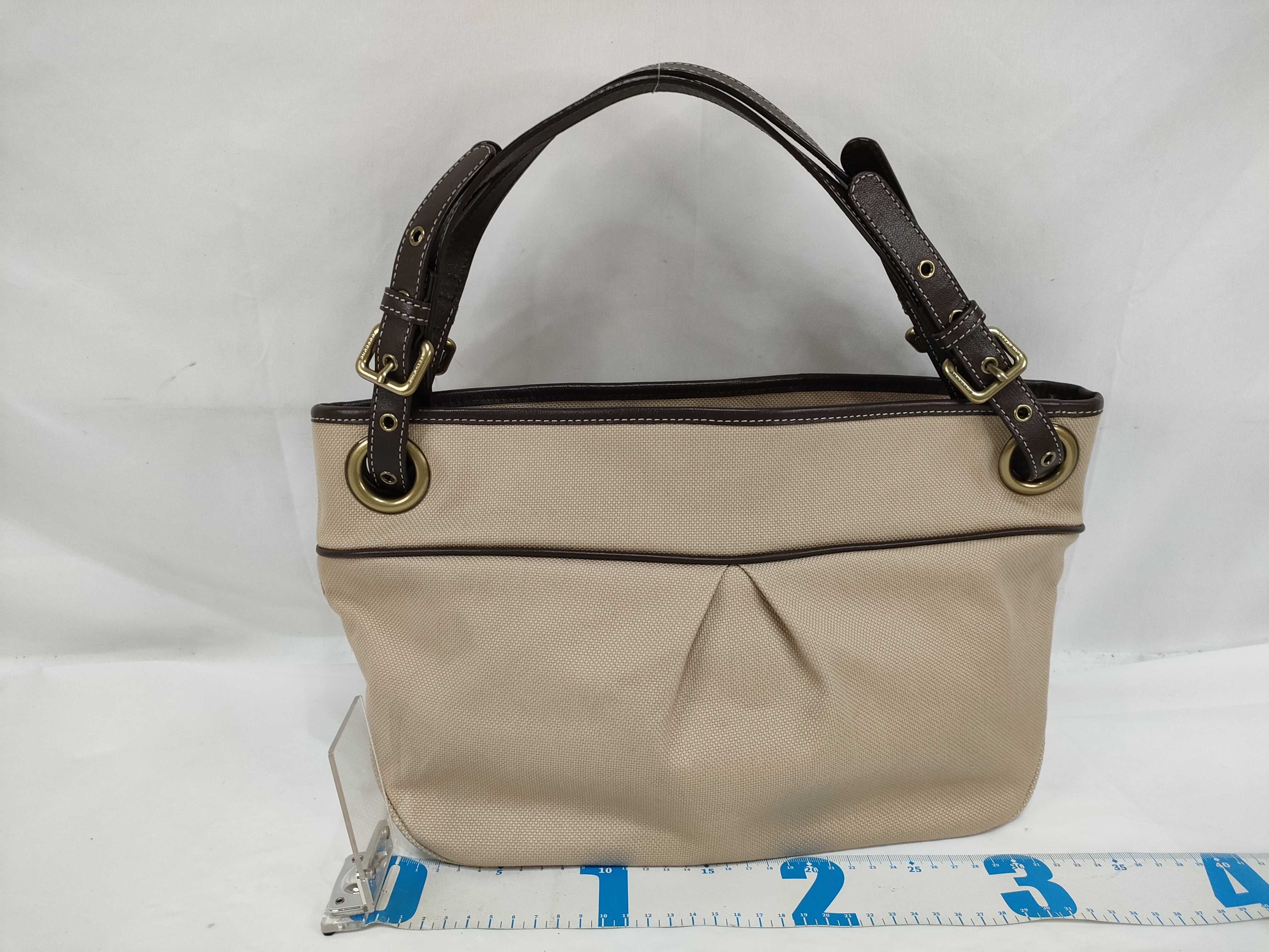 tote bag, beige and brown handbag — view 2