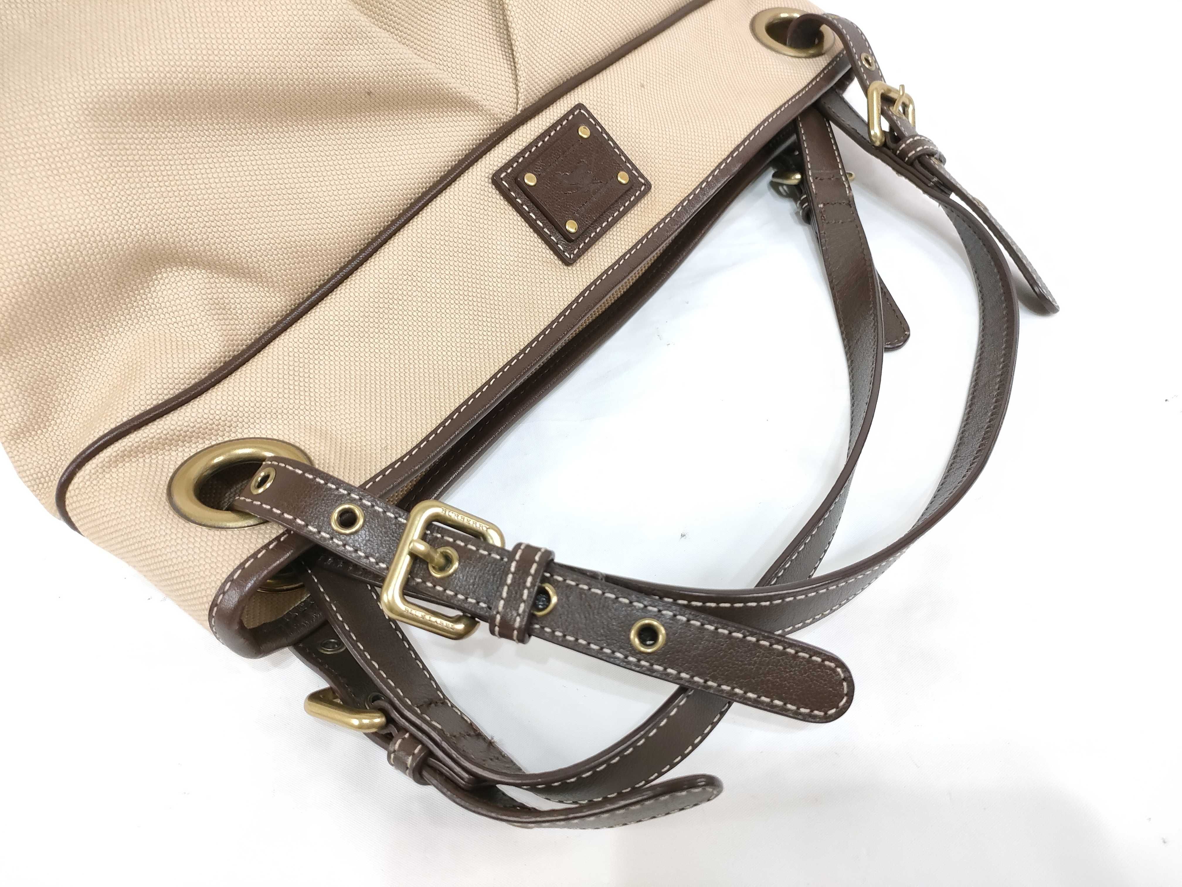 tote bag, beige and brown handbag — view 3