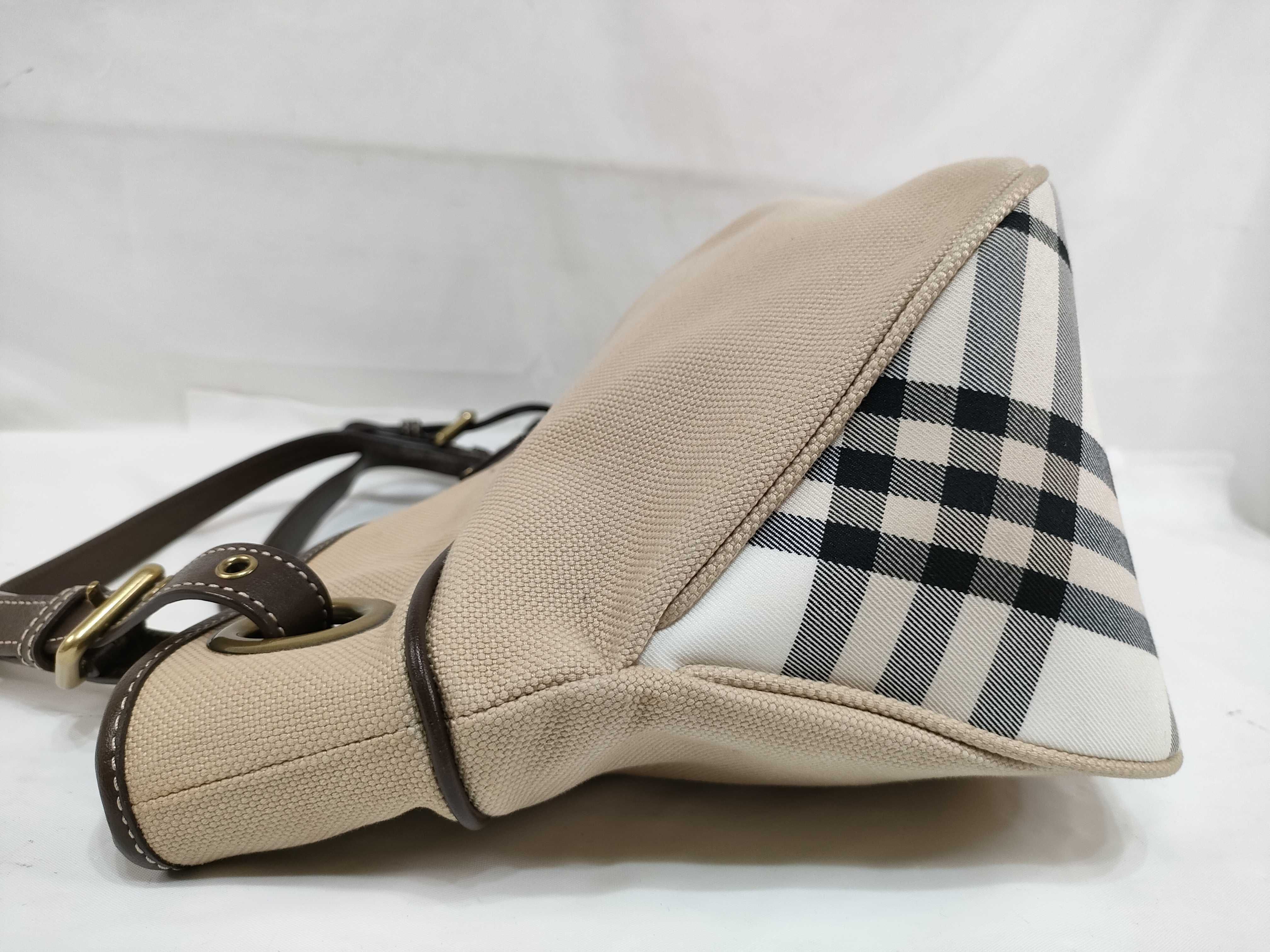tote bag, beige and brown handbag — view 9