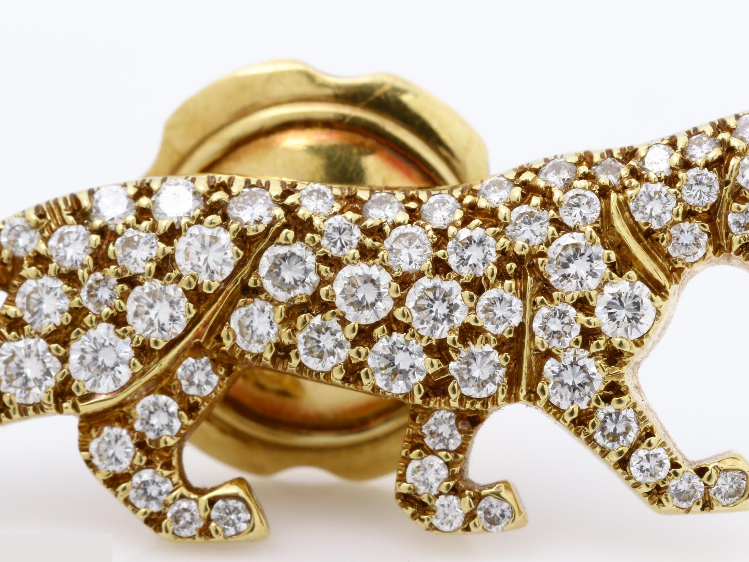 Panthère pin brooch, K18YG, medium diameter, 4.29g — view 2