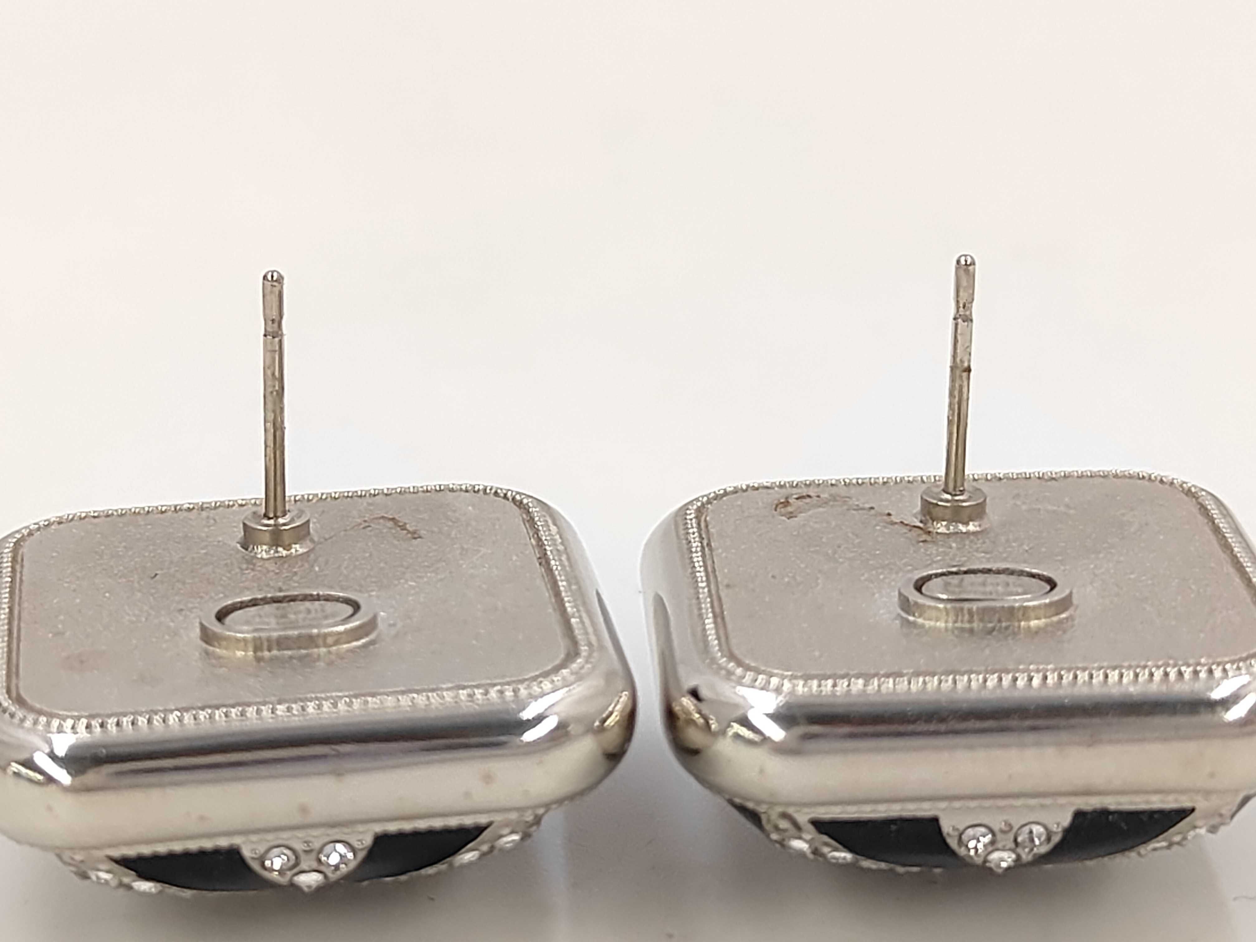 CC logo square earrings — view 5