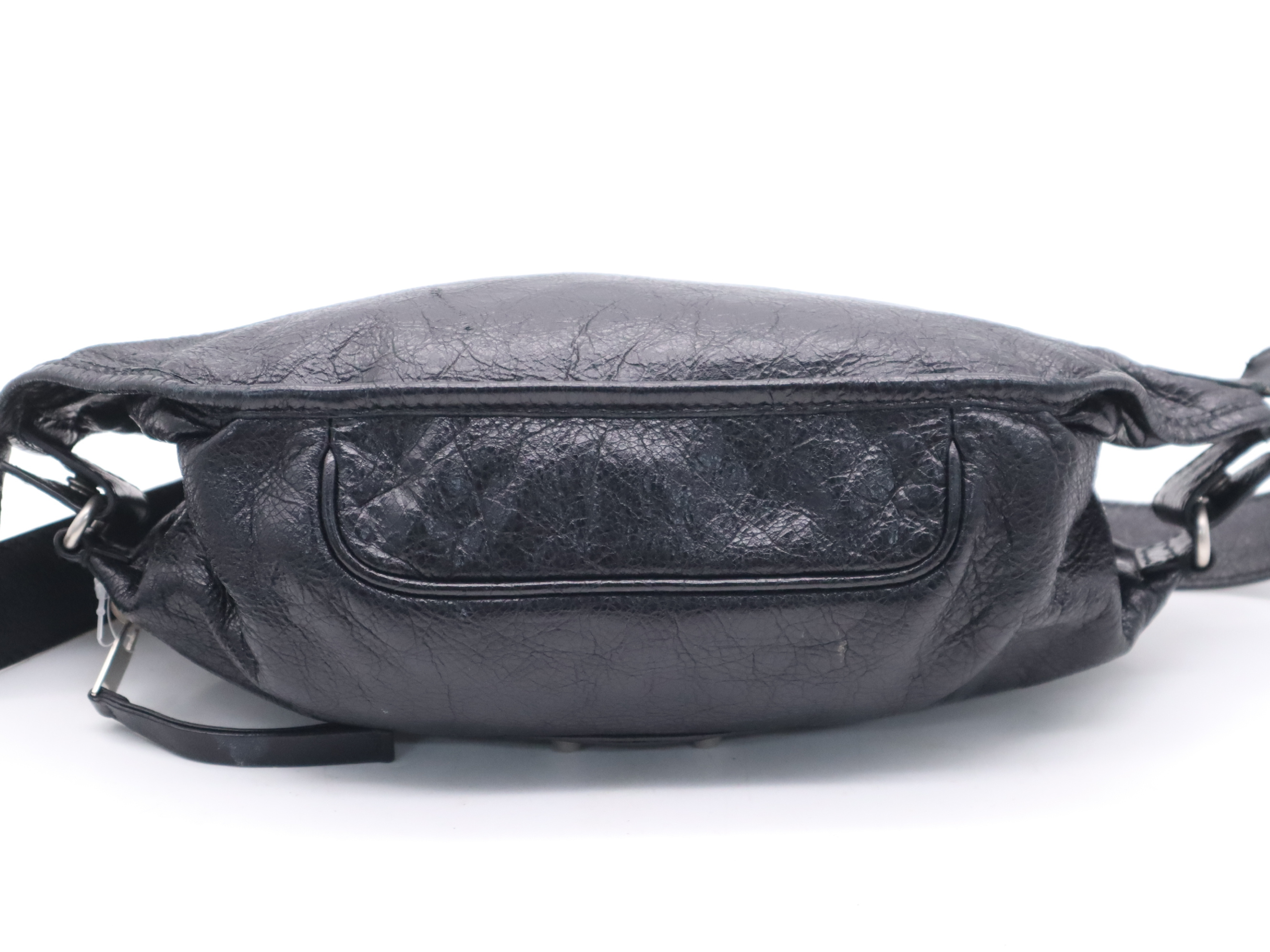 Leather Classic Neo Lift Body Bag, Black, Silver Hardware, Waist Bag — view 4
