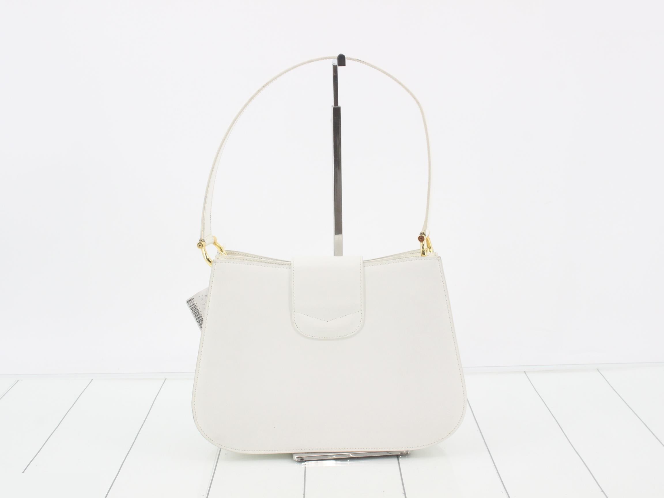One shoulder bag white leather — view 2