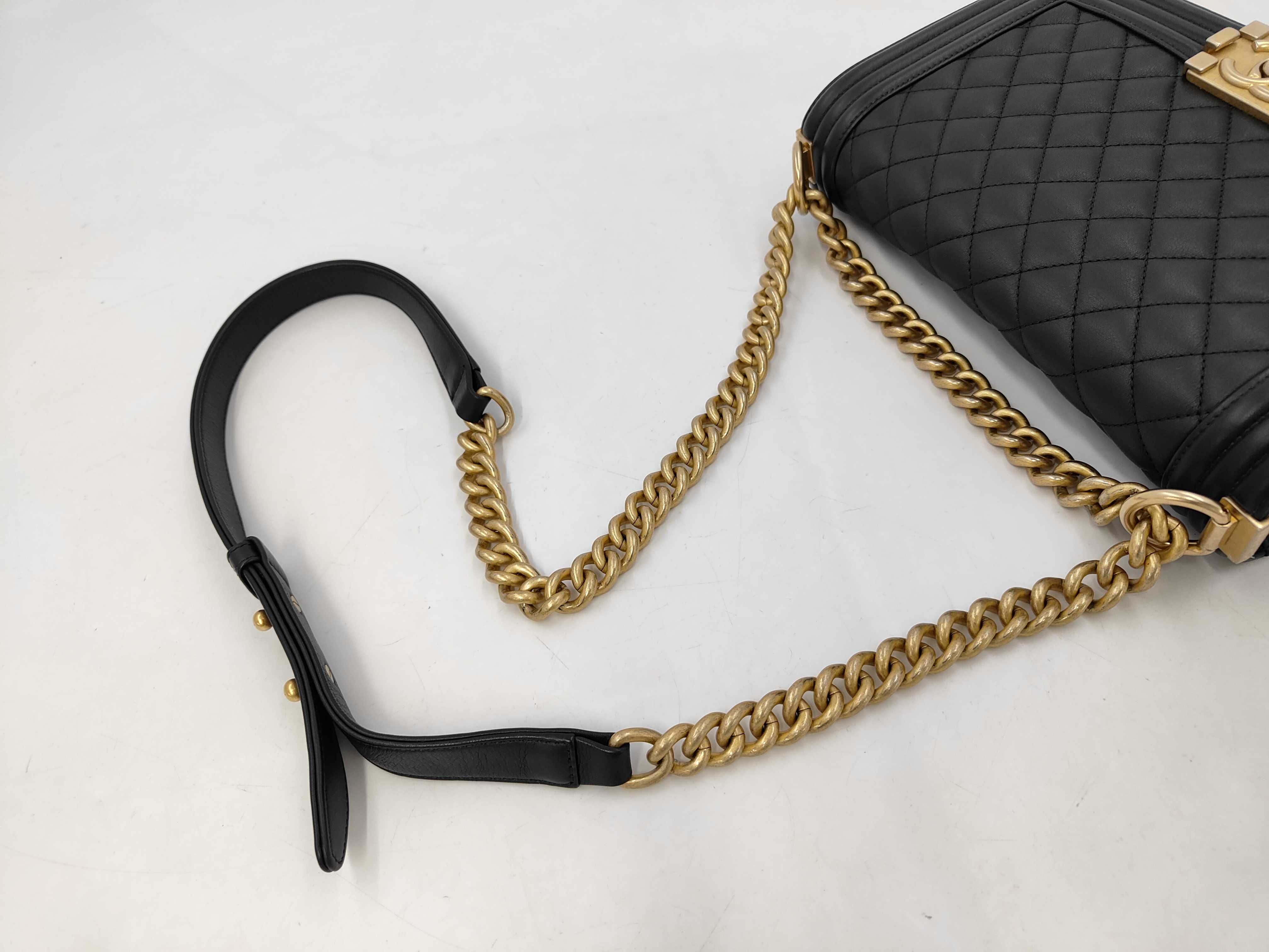 Boy Chanel Lambskin Matelassé Shoulder Bag — view 3