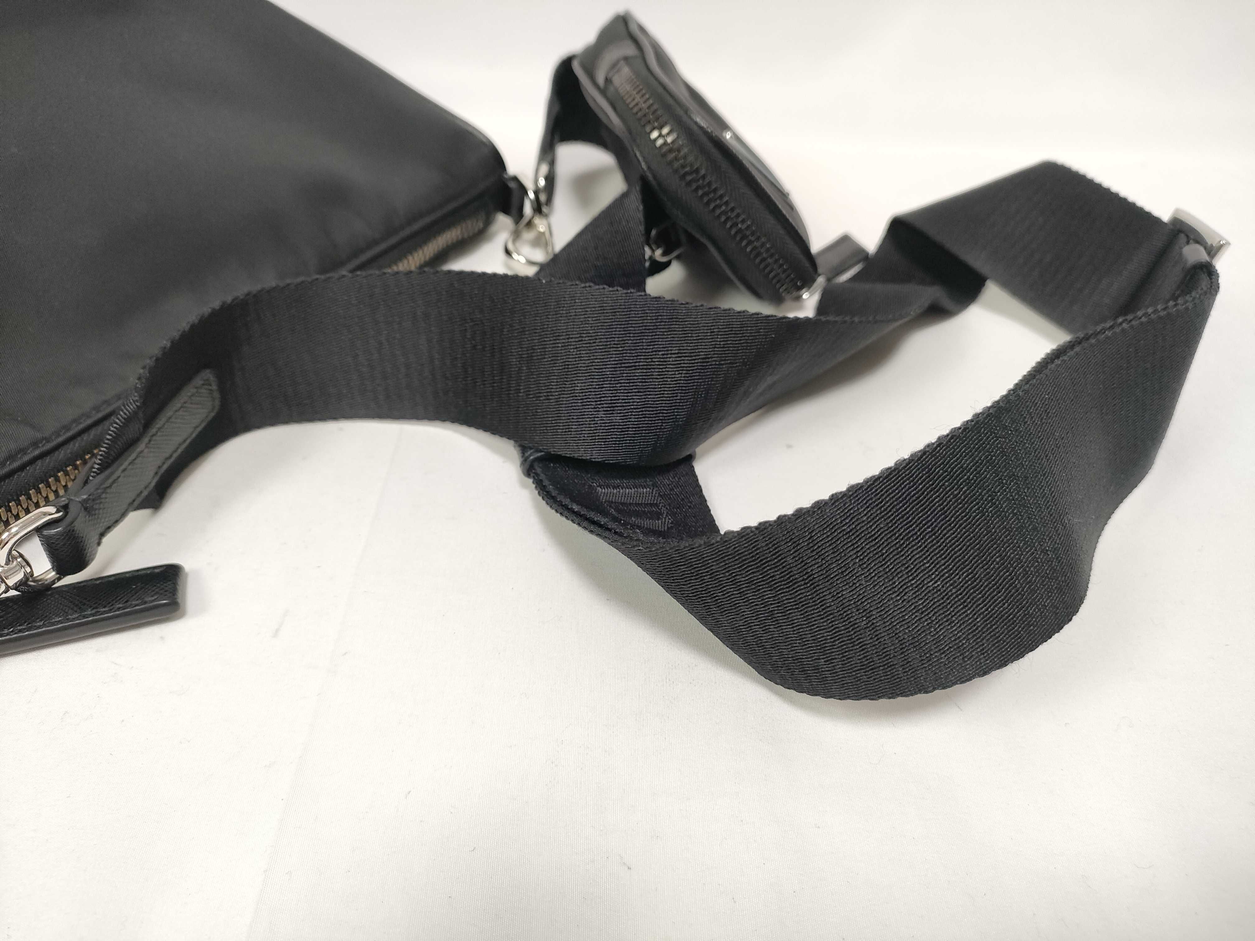 2VH113 Saffiano Nylon Shoulder Bag with Pouch — view 8