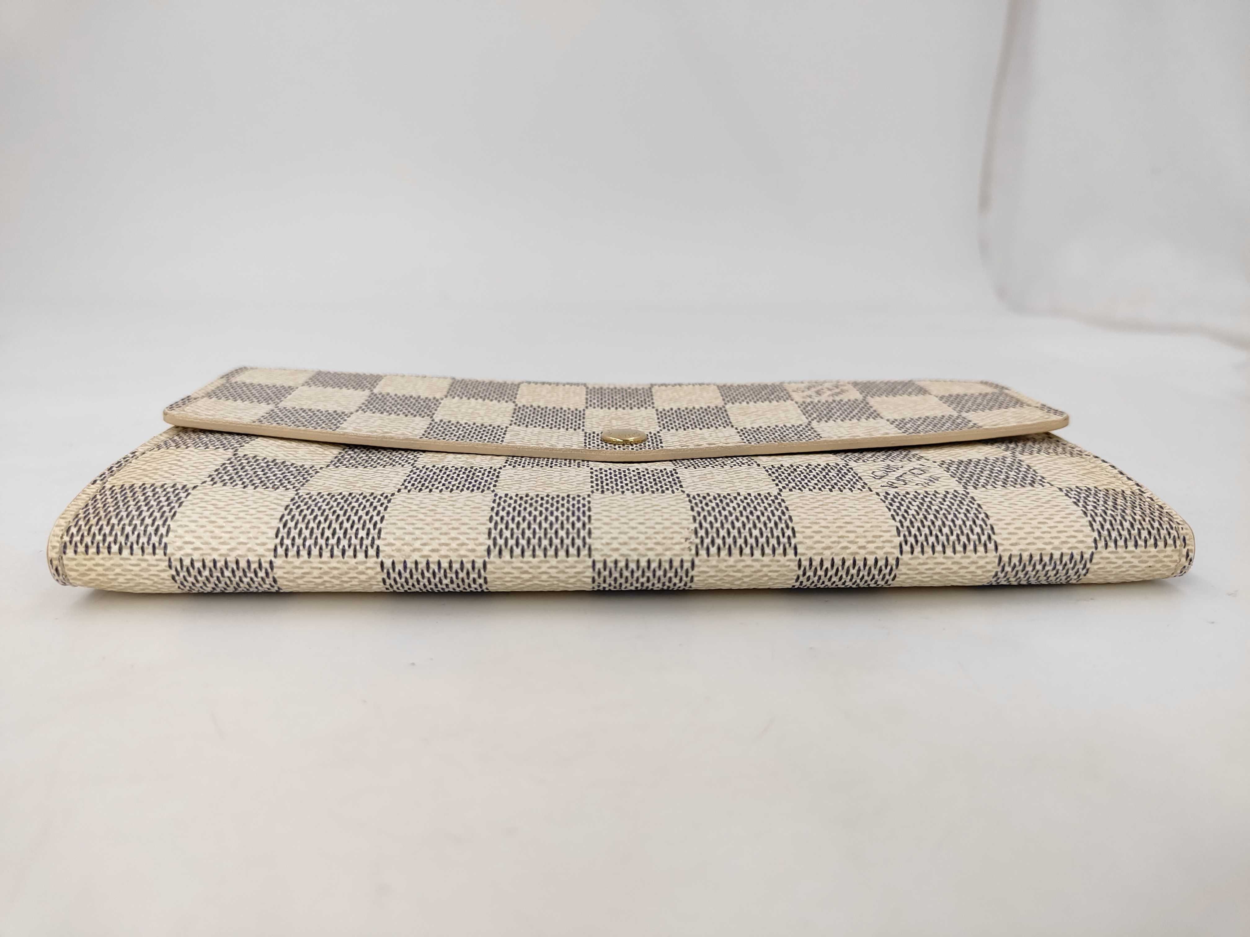 Damier Azur Louis Vuitton Azur Portefeuille Sarah CA2180 Wallet — view 4