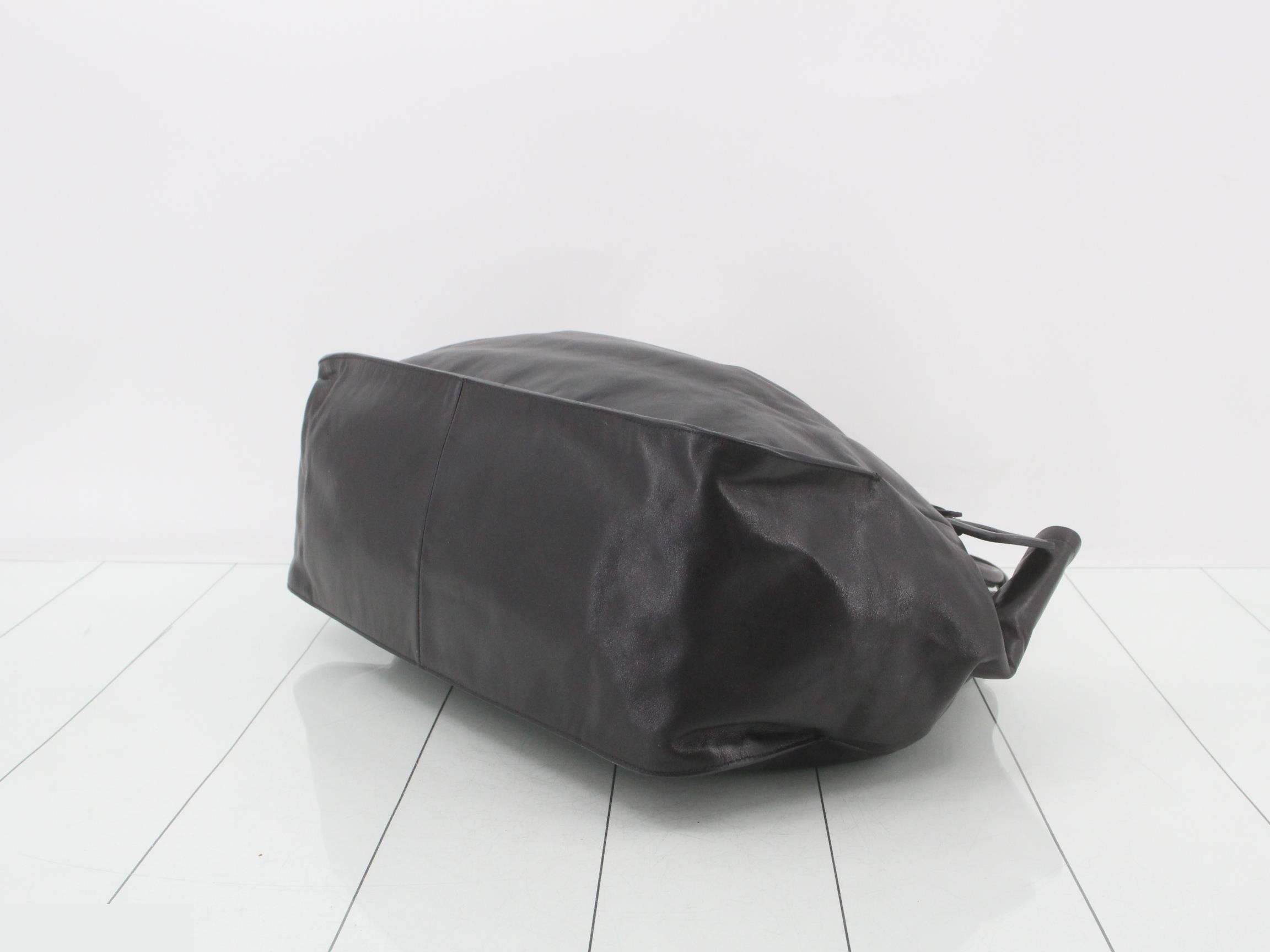 Triangle Logo Leather Tote — view 6