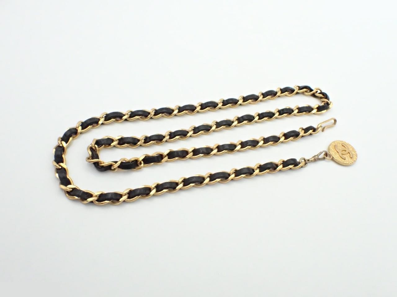 Coco Mark Gold Belt with approximately 100cm Chain — view 2