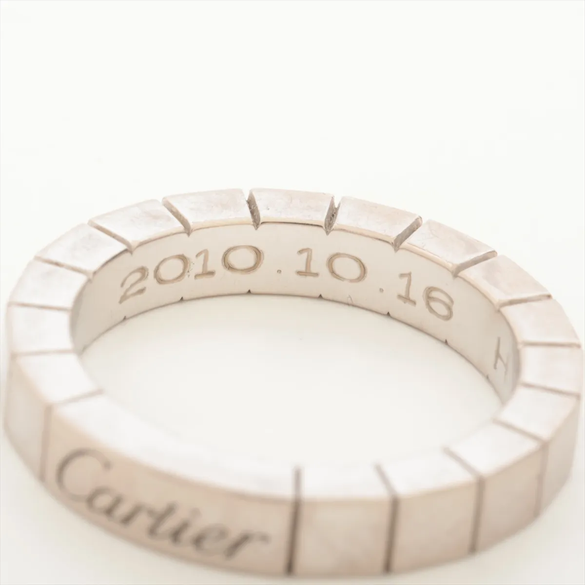 Lanieres Ring, 750 (WG), 5.6g, Size 46, Initials, HG6687 — view 4