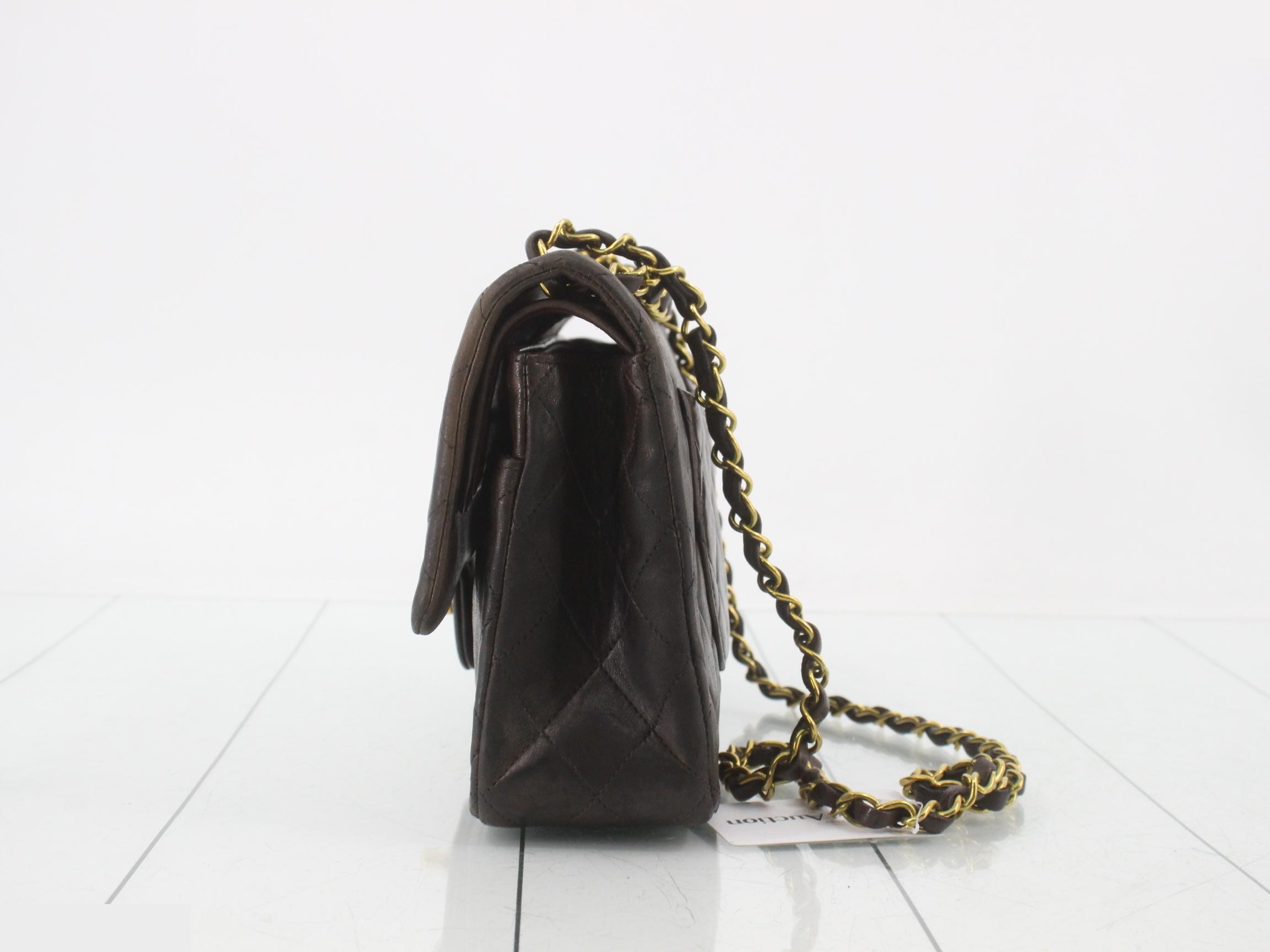 Lambskin Double Flap Chain Shoulder Bag — view 3
