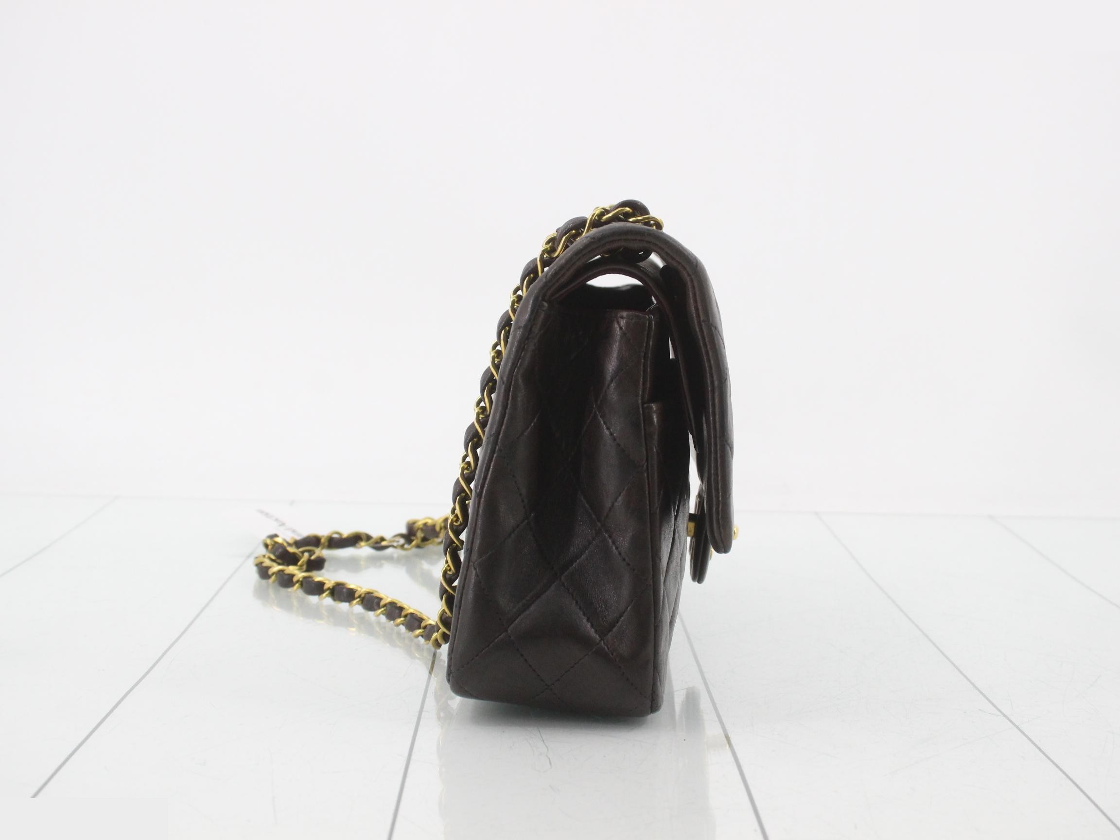 Lambskin Double Flap Chain Shoulder Bag — view 4