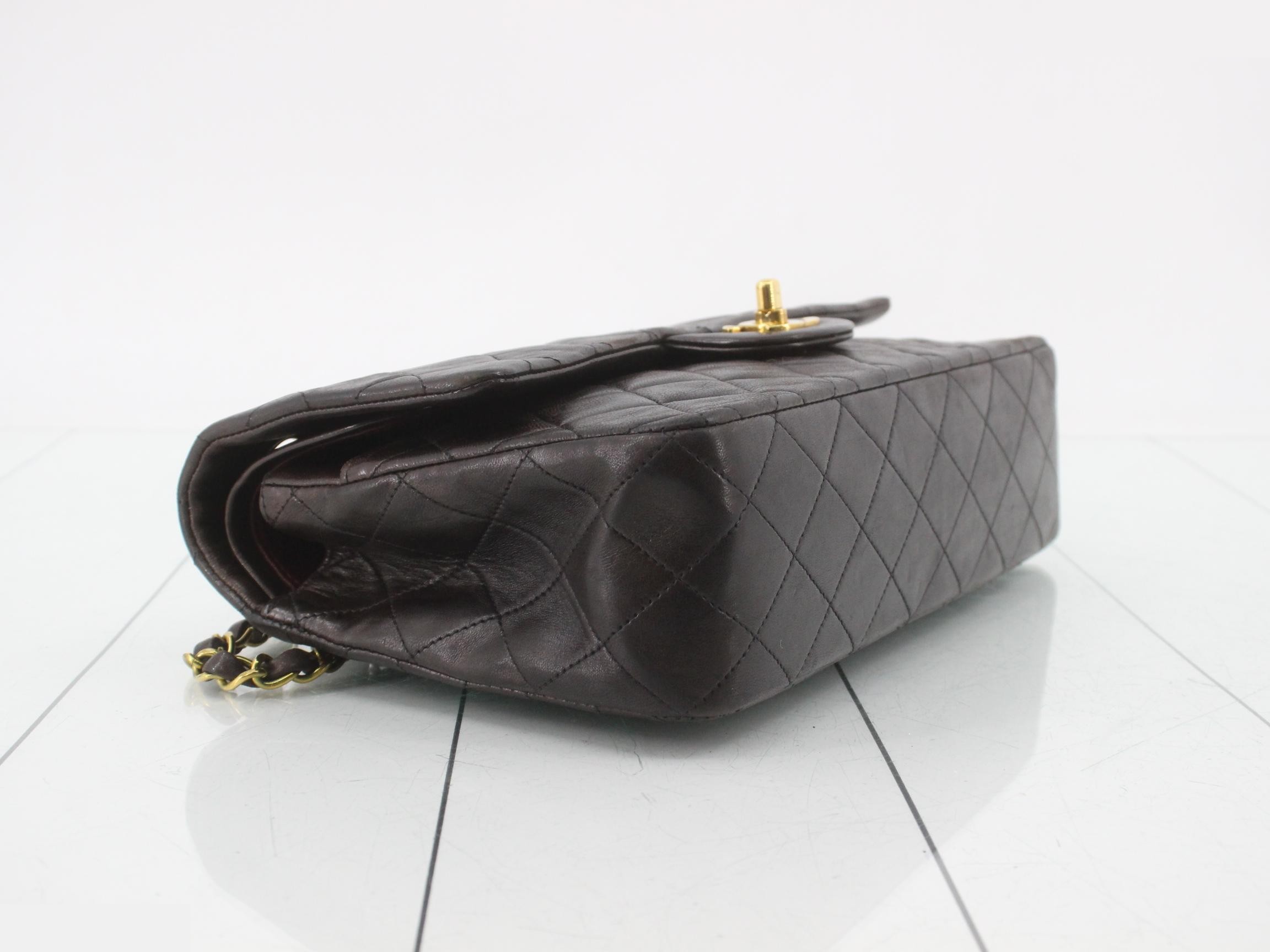 Lambskin Double Flap Chain Shoulder Bag — view 5