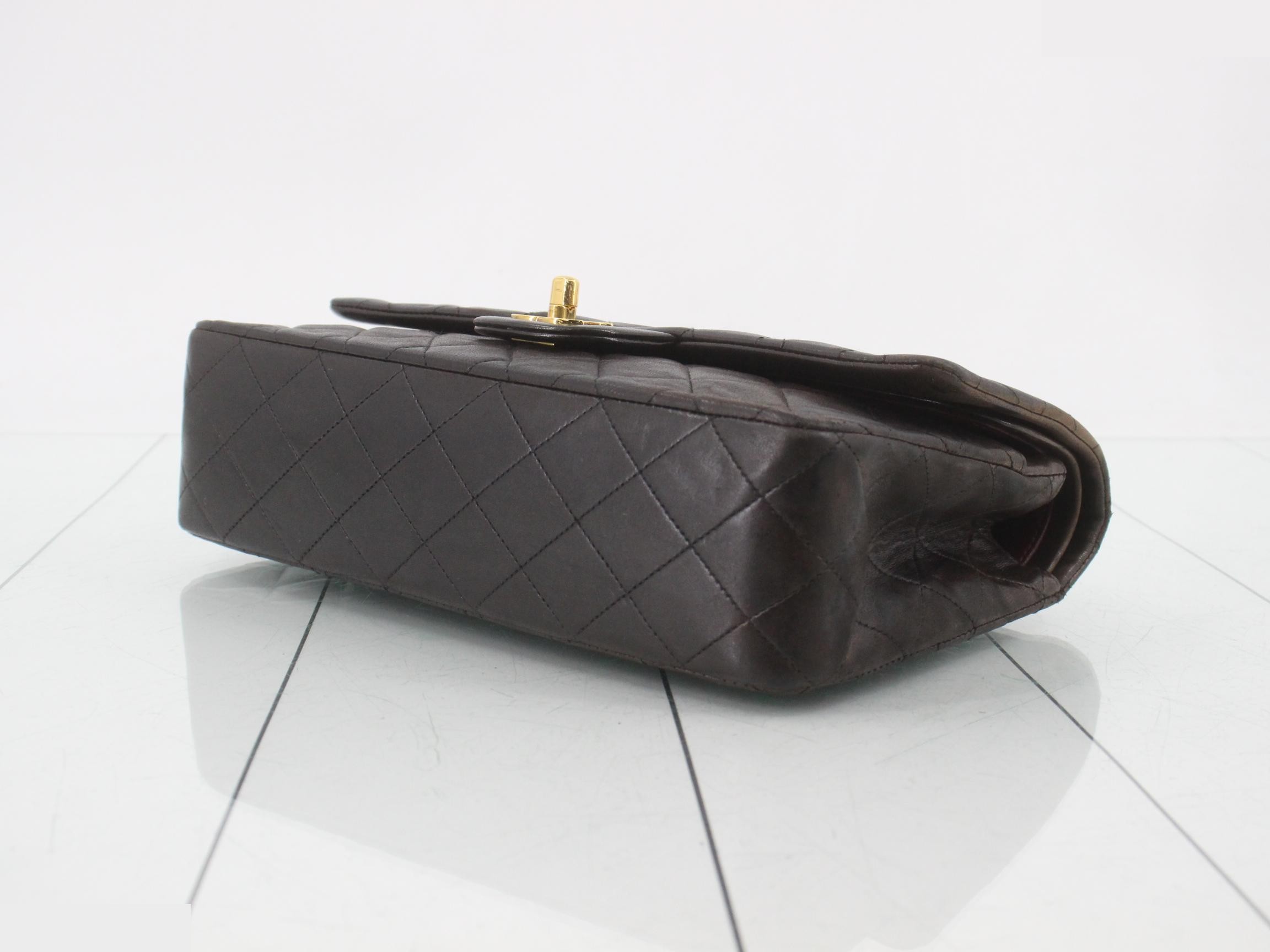 Lambskin Double Flap Chain Shoulder Bag — view 6