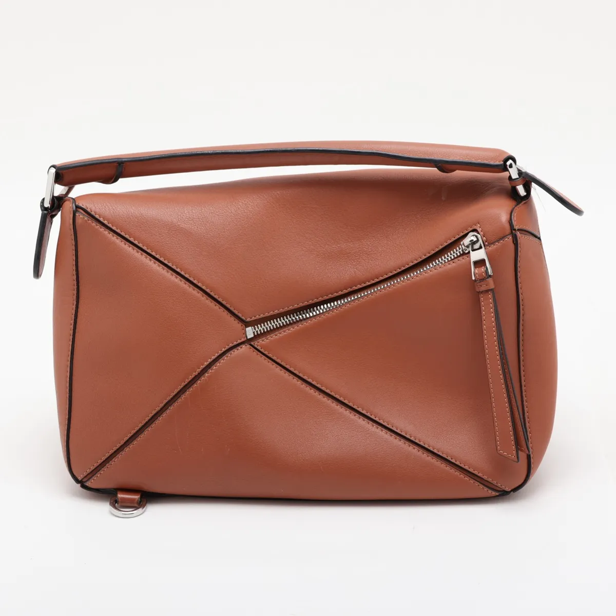 Puzzle Medium Leather 2-Way Handbag, Brown — view 2